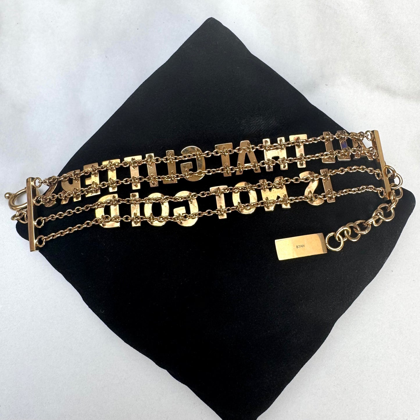 Moschino "All That Glitters Is Not Gold" Cheap and Chic Bracelet