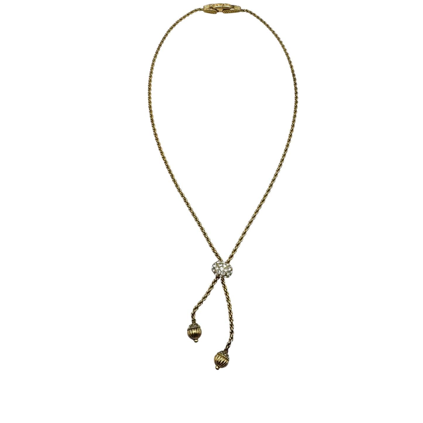 Attwood & Sawyer Swarovski Crystal Lariat Necklace