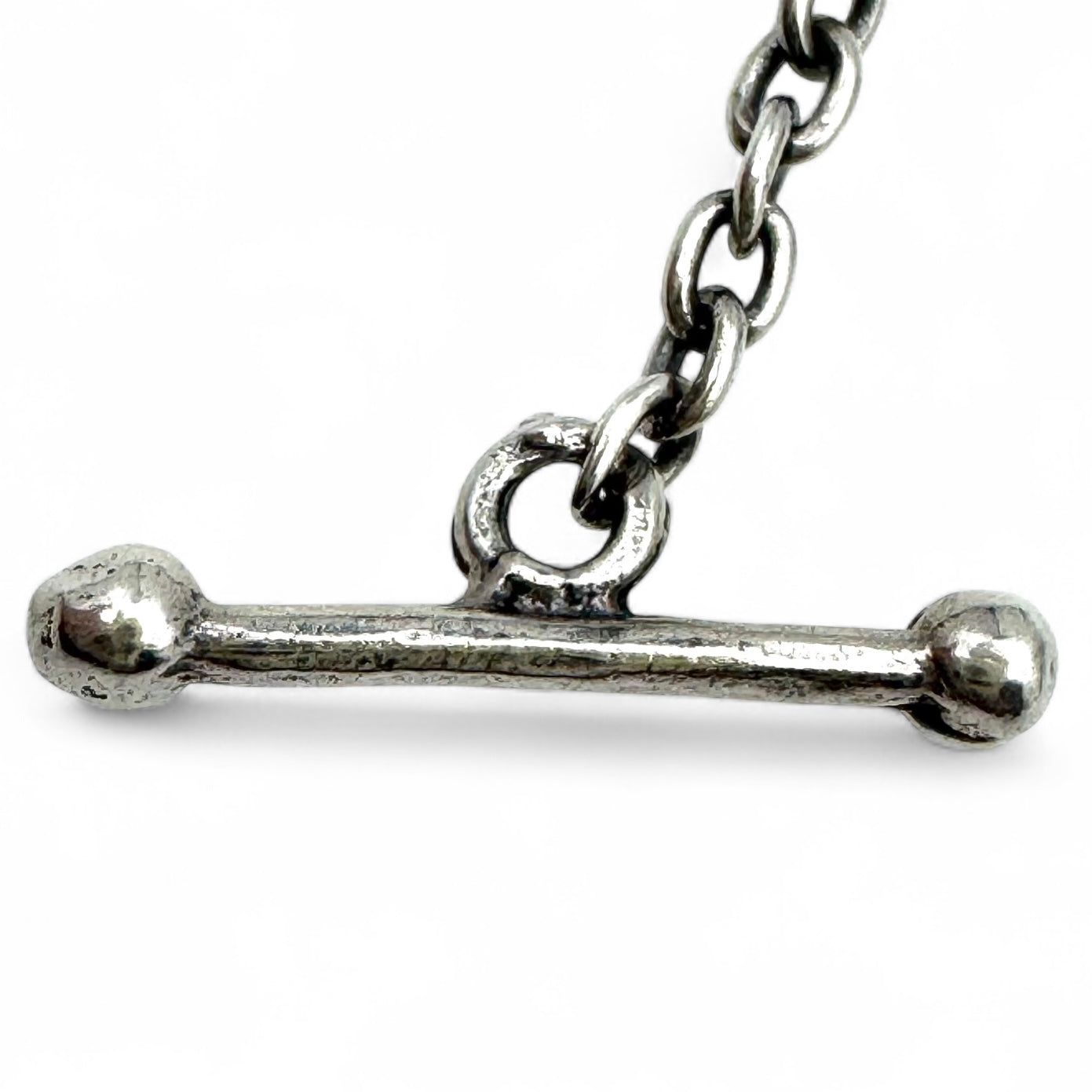 925 Silver Long Viking Bird/Dove Toggle Clasp Necklace