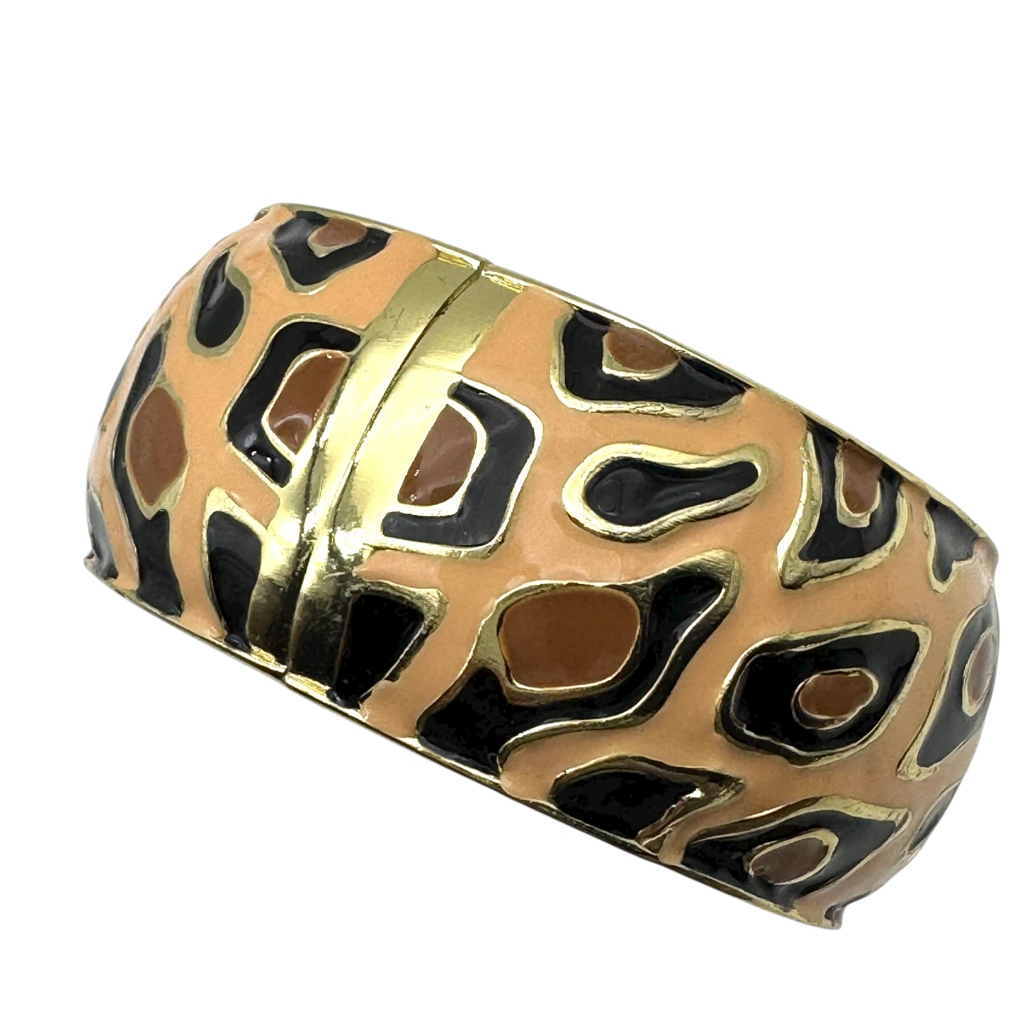 Zawadi South Africa Animal Print Enamel Clamper Bangle (Future Collectible)
