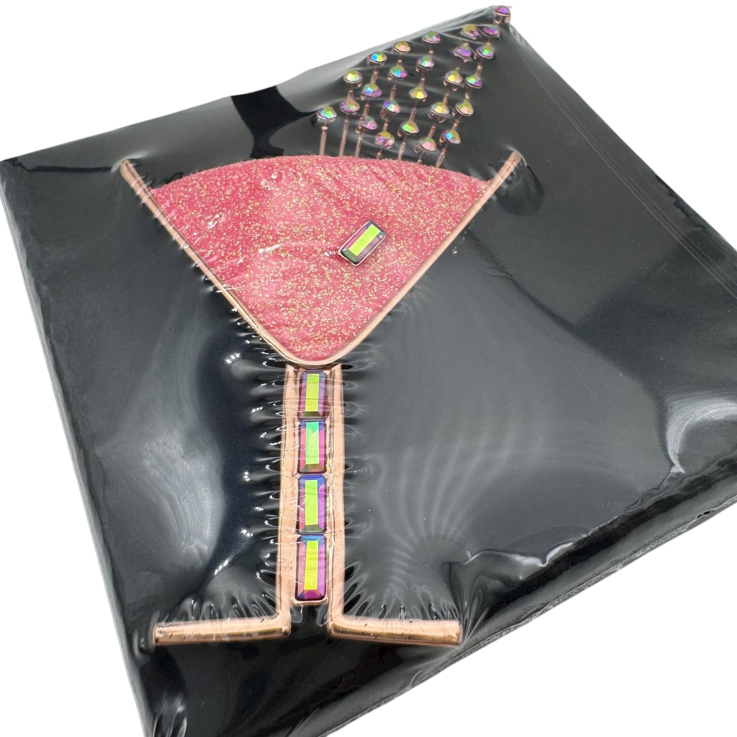 Butler and Wilson Pink Champagne Fizz Brooch with Swarovski Crystals Sealed in Original Box