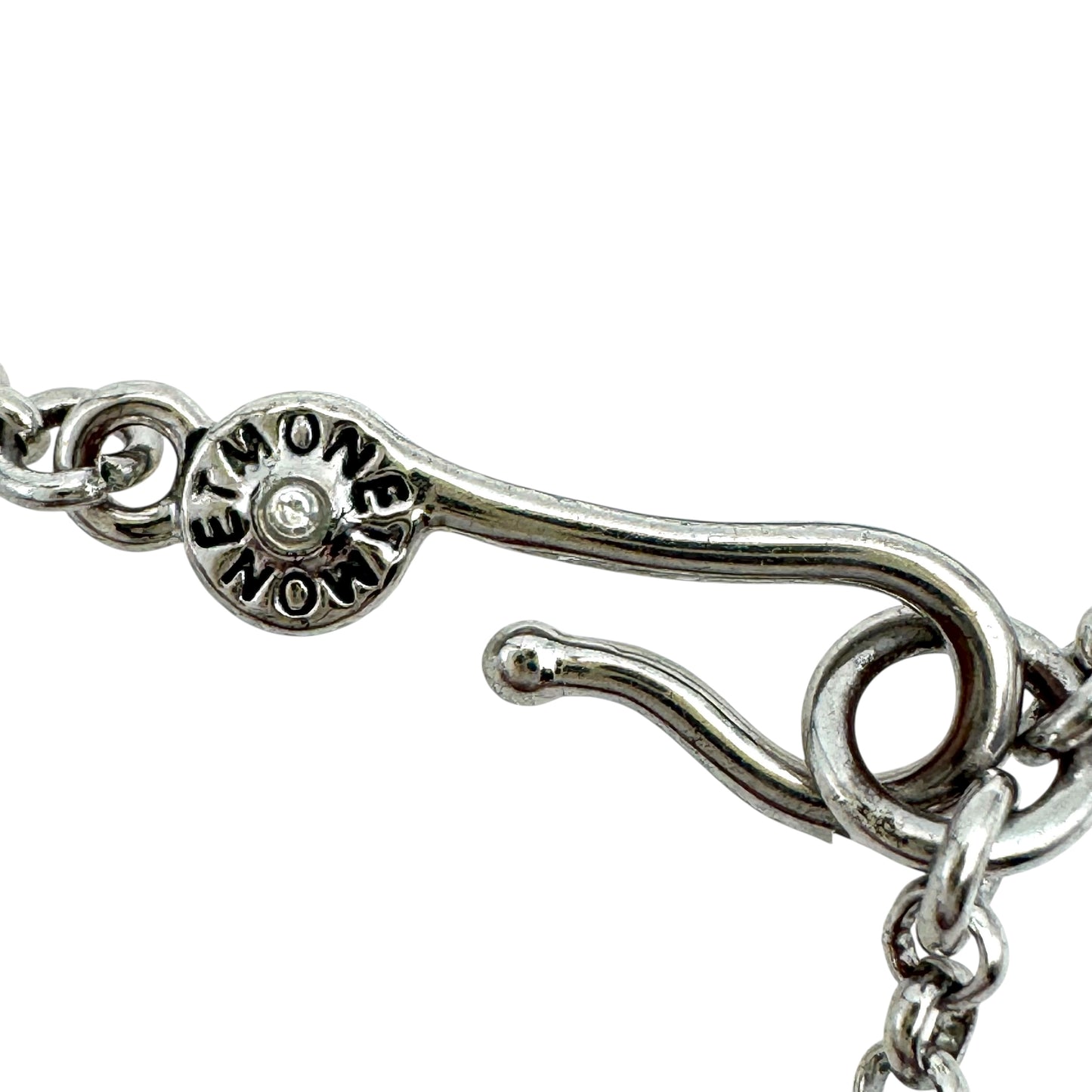 Monet Clear Rhinestone and Black Glass Integral Pendant Necklace