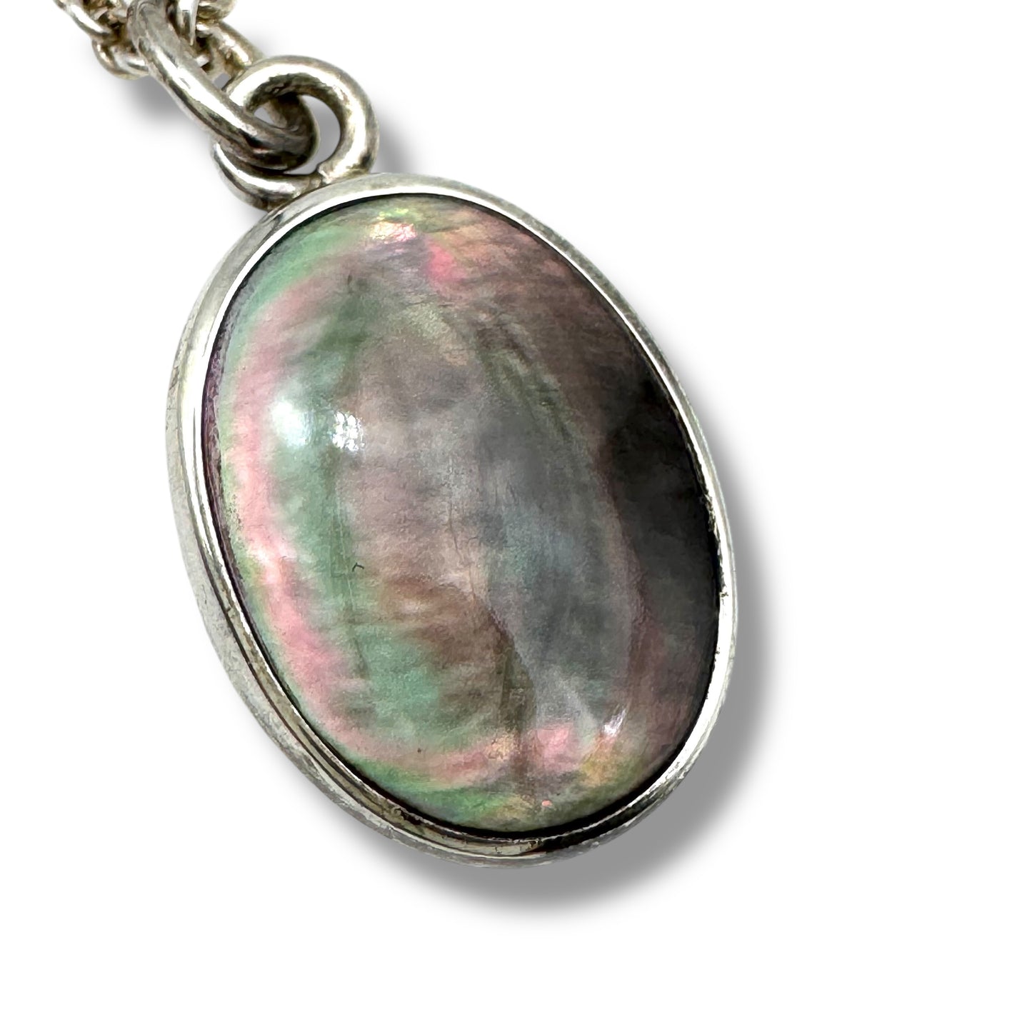 Fully Hallmarked Tony Bestwick (APB) 2000 (Y2K) 925 Silver Labradorite Pendant Necklace