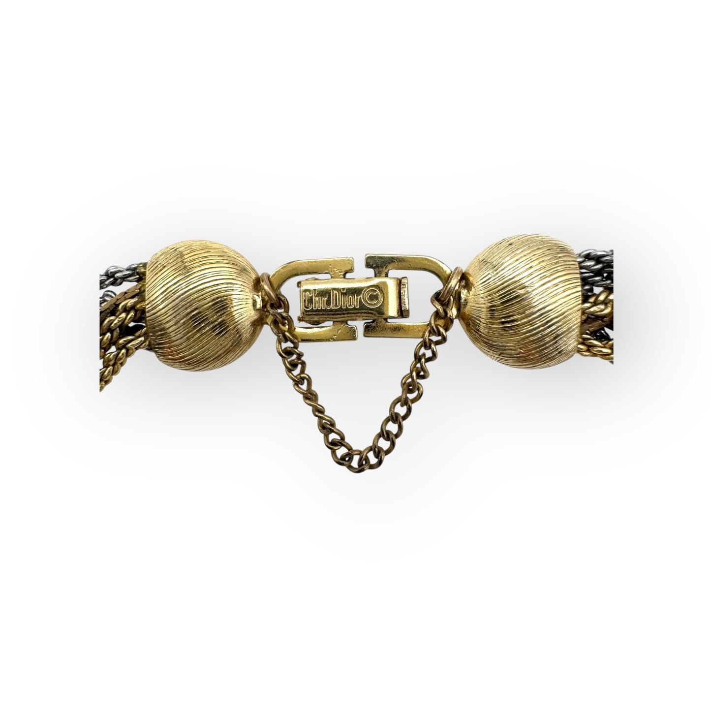 Christian Dior Plaited Silver and Gold Rope Bracelet