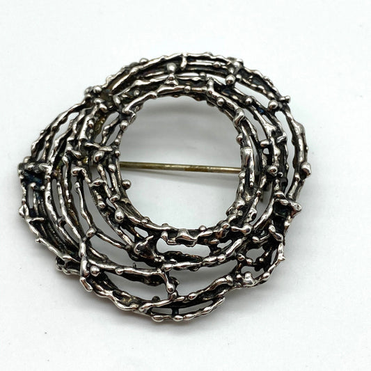 Signed Brutalist Brooch