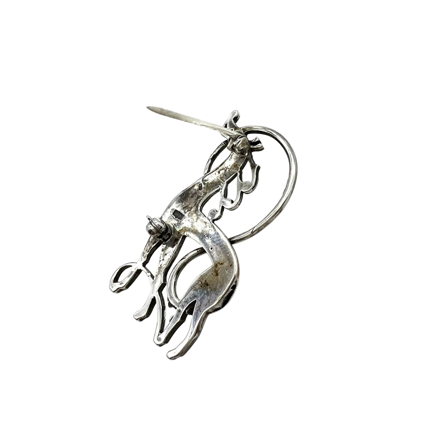 John M Hart 1990 Silver Hallmarked Epona (Roman Goddess of Horses) Brooch