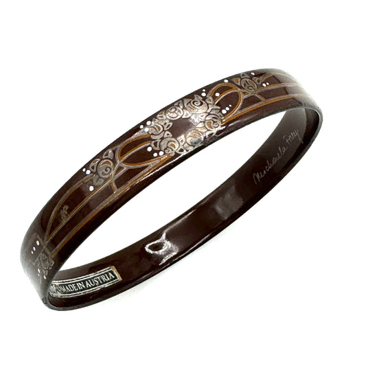 Michaela Frey Made In Austria Brown Enamel Bangle