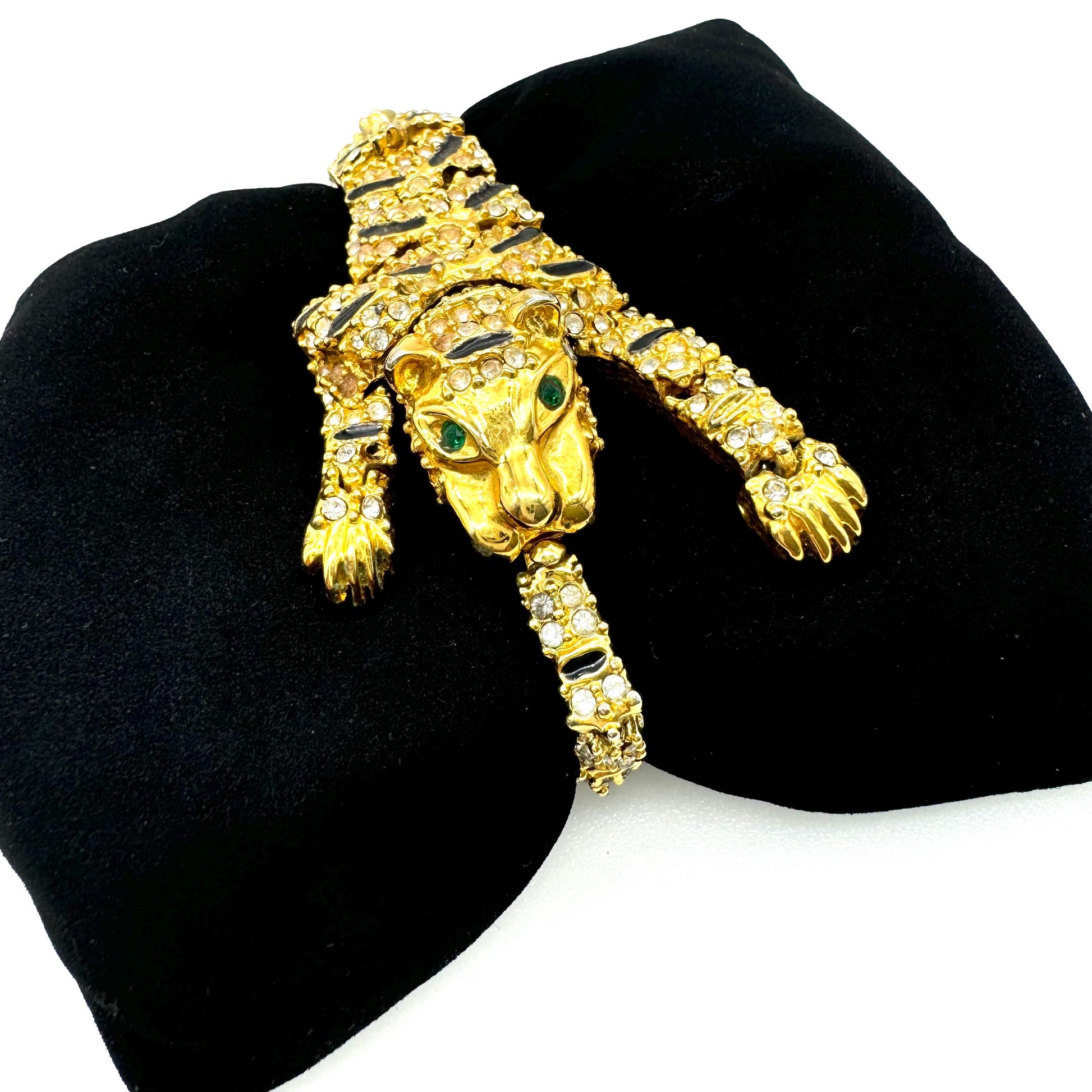 tiger lily bracelet Enamel and Rhinestone Articulated Tiger Bracelet – Bramble & Lily