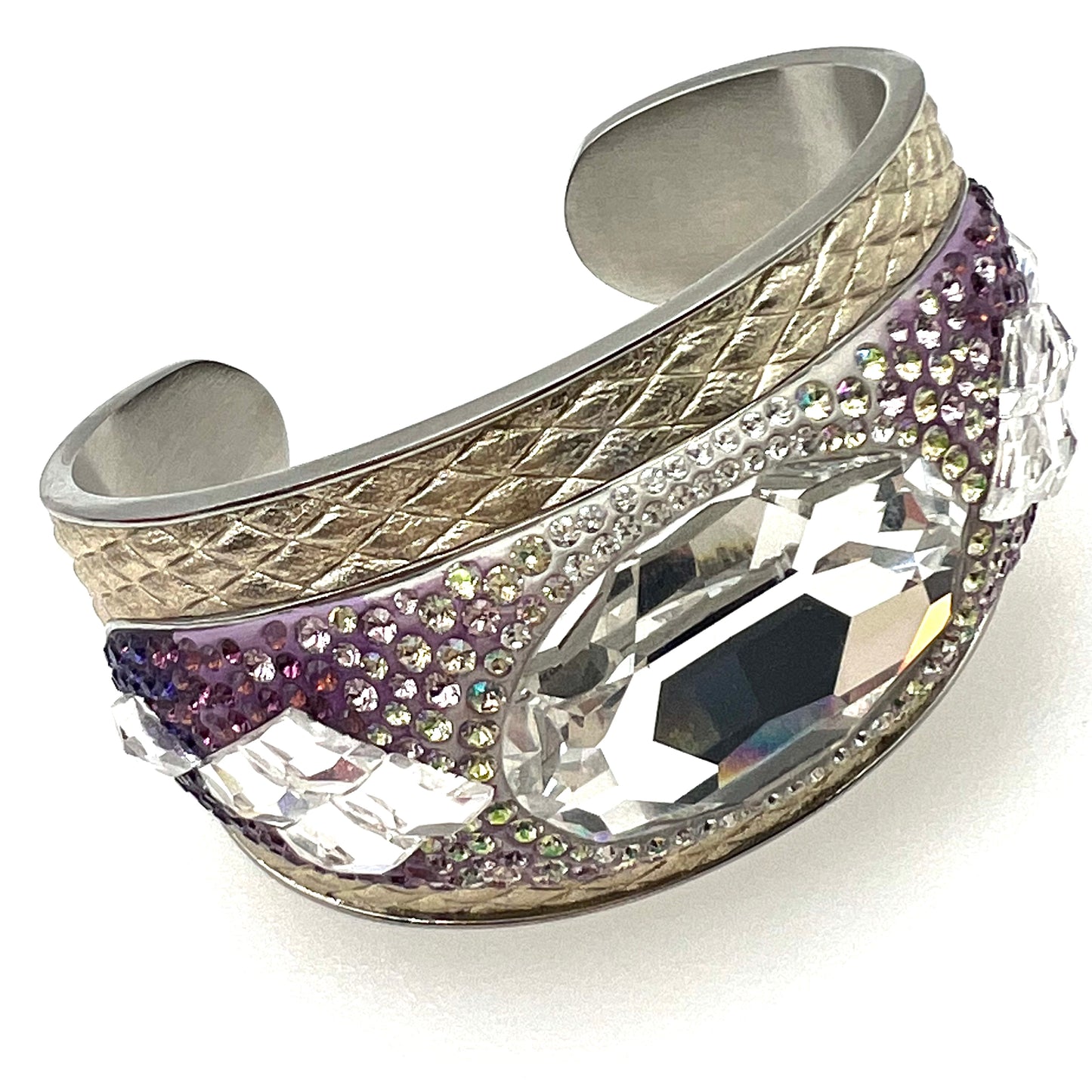 Swarovski Crystal Bejewelled Quilted Cuff (Future Collectible)