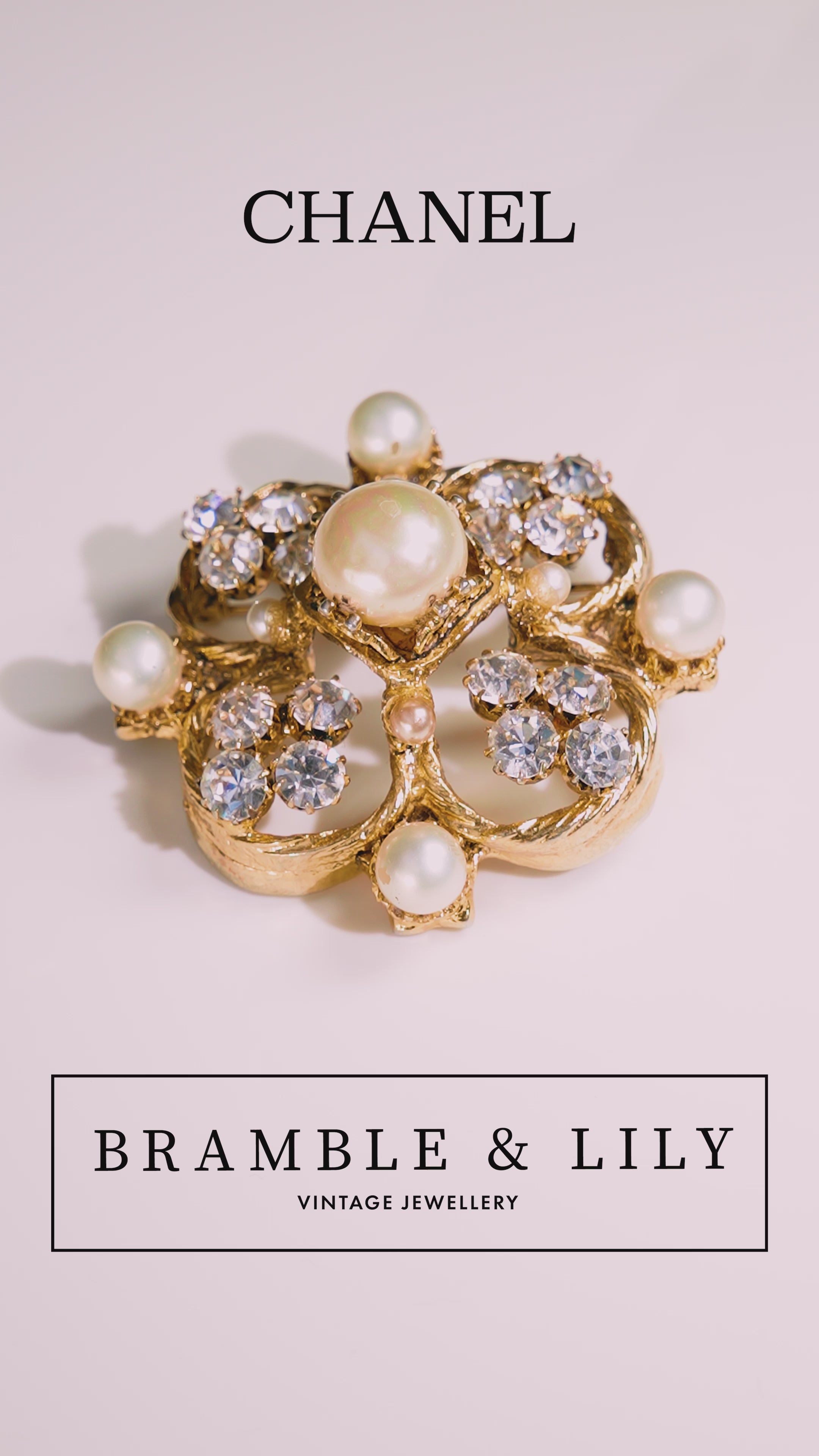Chanel 1950's Renaissance Quatrefoil Brooch by Robert Goossens