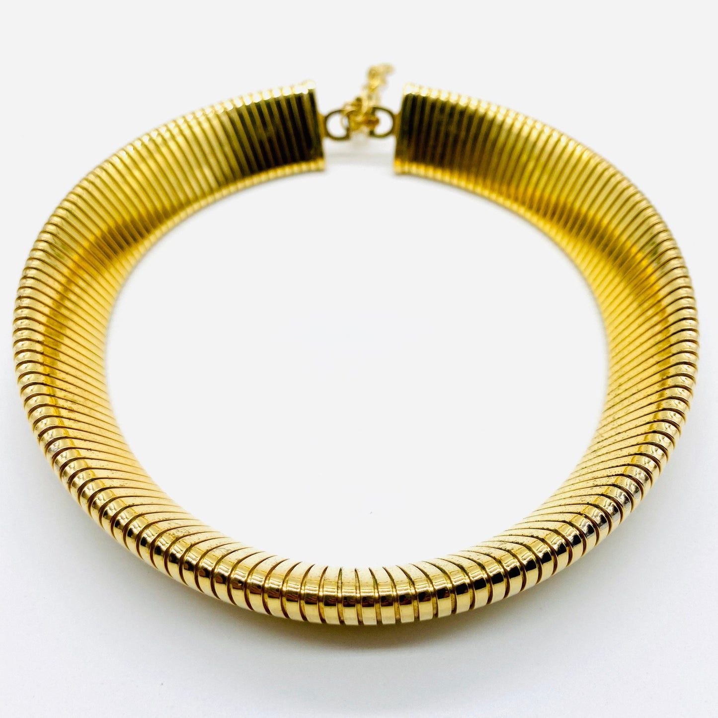 Christian Dior Gold Plated Wide Omega Flexi Choker with Extender