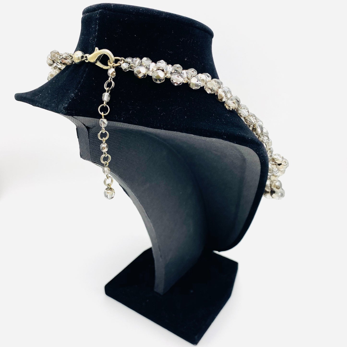 Paul Smith Grey Faceted Crystal Bibbed Choker