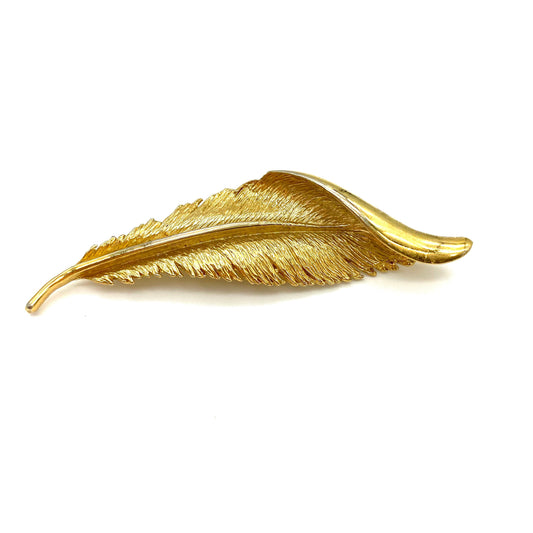 Hollywood Curling Leaf Brooch