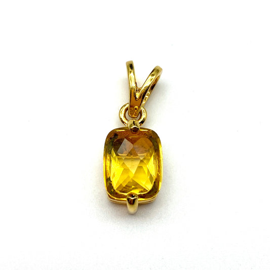 Joan Rivers Yellow Crystal Pendant