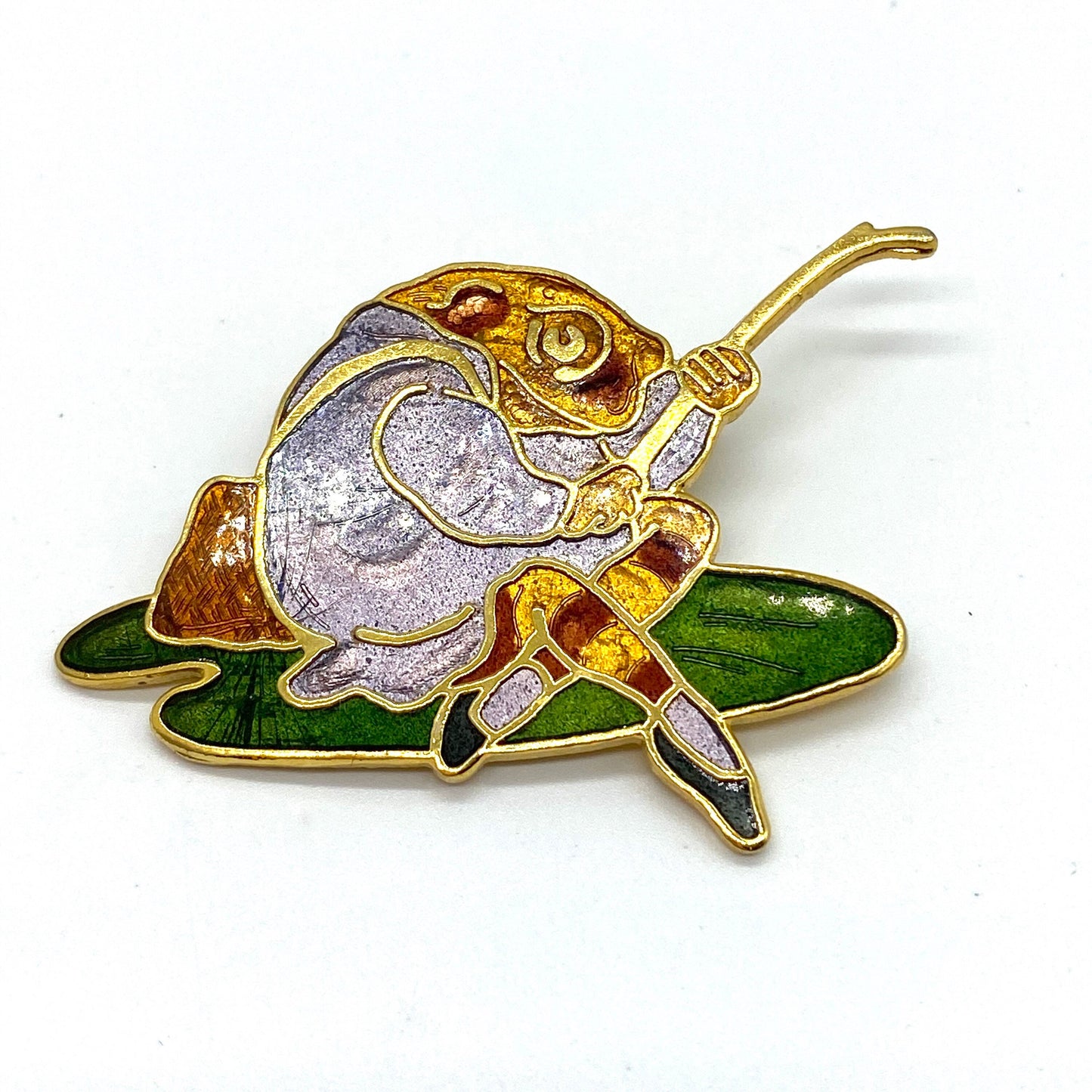 Cloisonne Brooch by Fish FW & Co