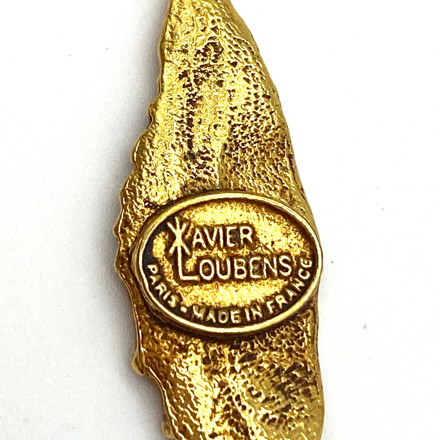 Xavier Loubens Haute Couture Gold 'Leaf' Dropper Earrings