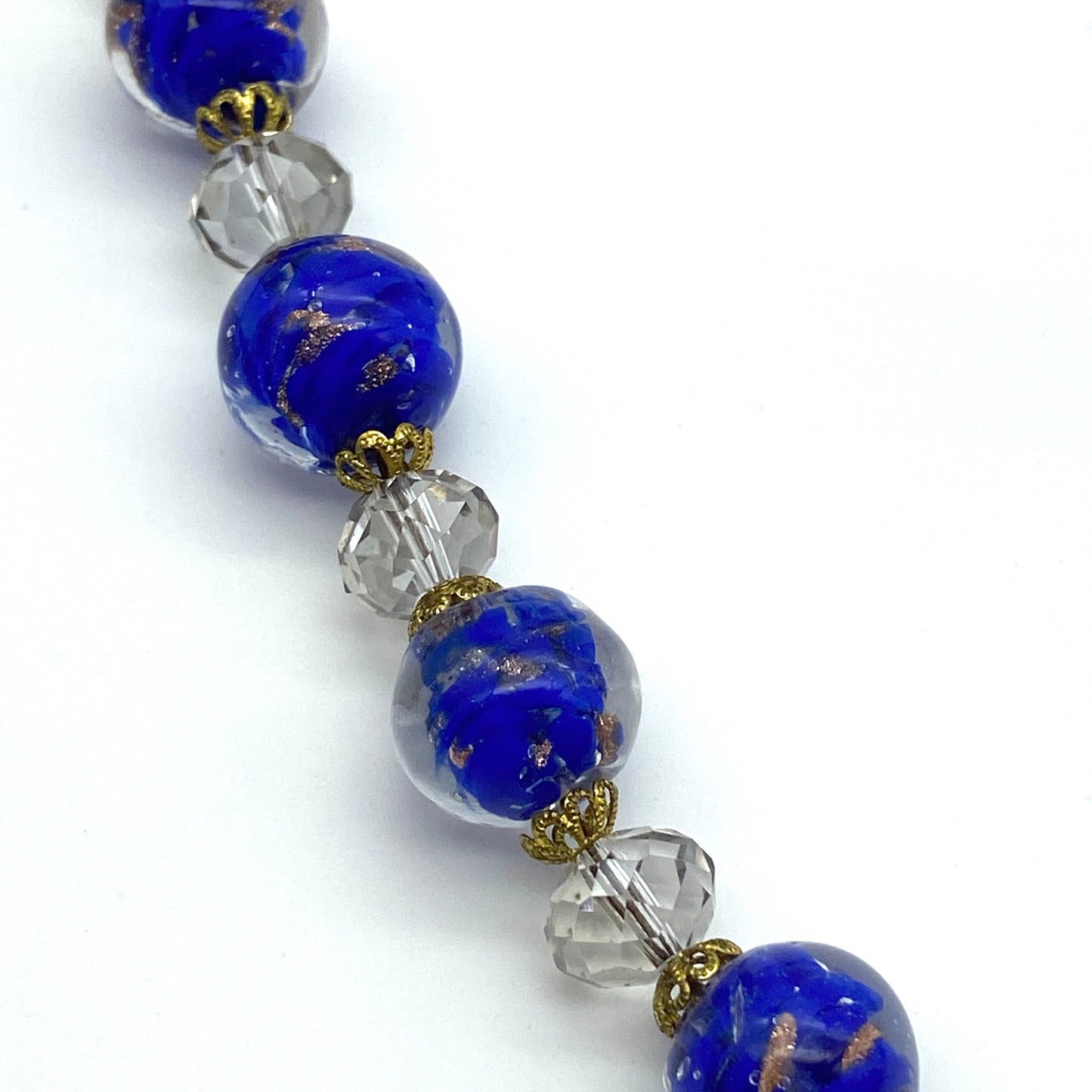 Venetian Hand Blown Sommerso Beaded Necklace