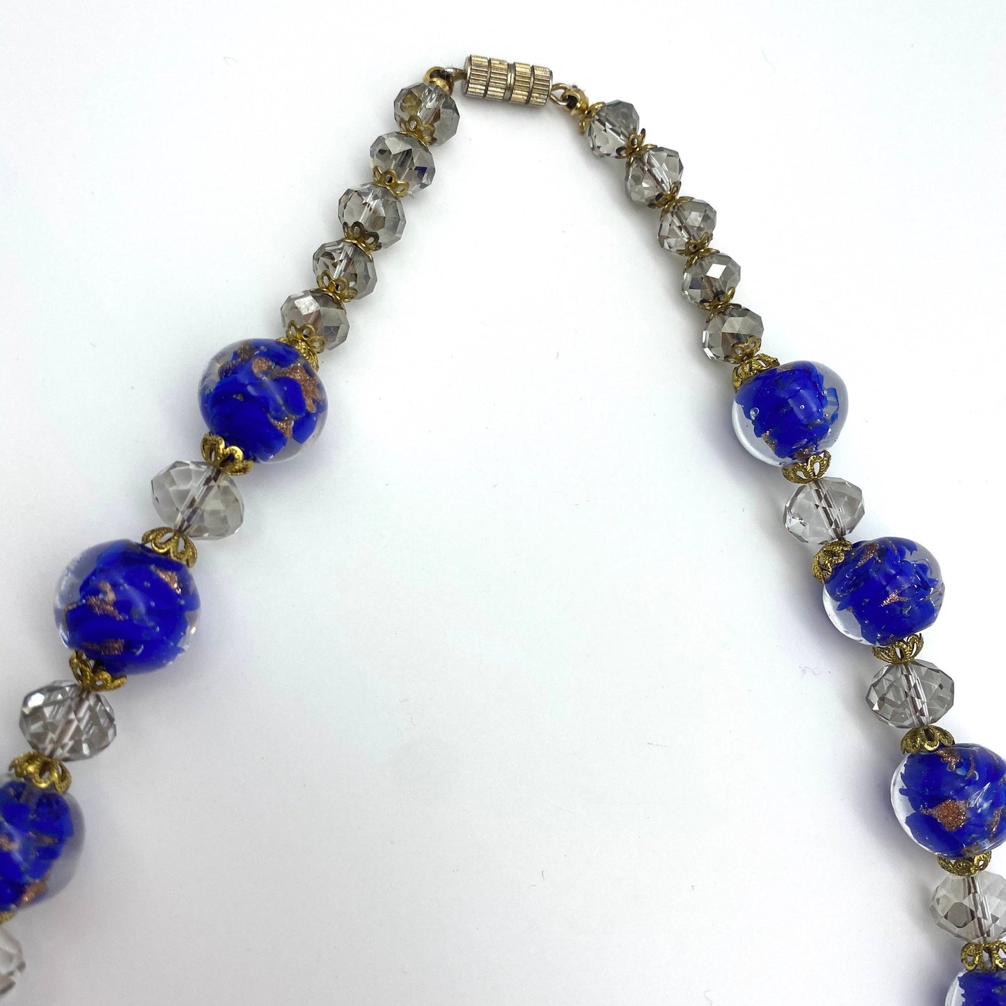 Venetian Hand Blown Sommerso Beaded Necklace