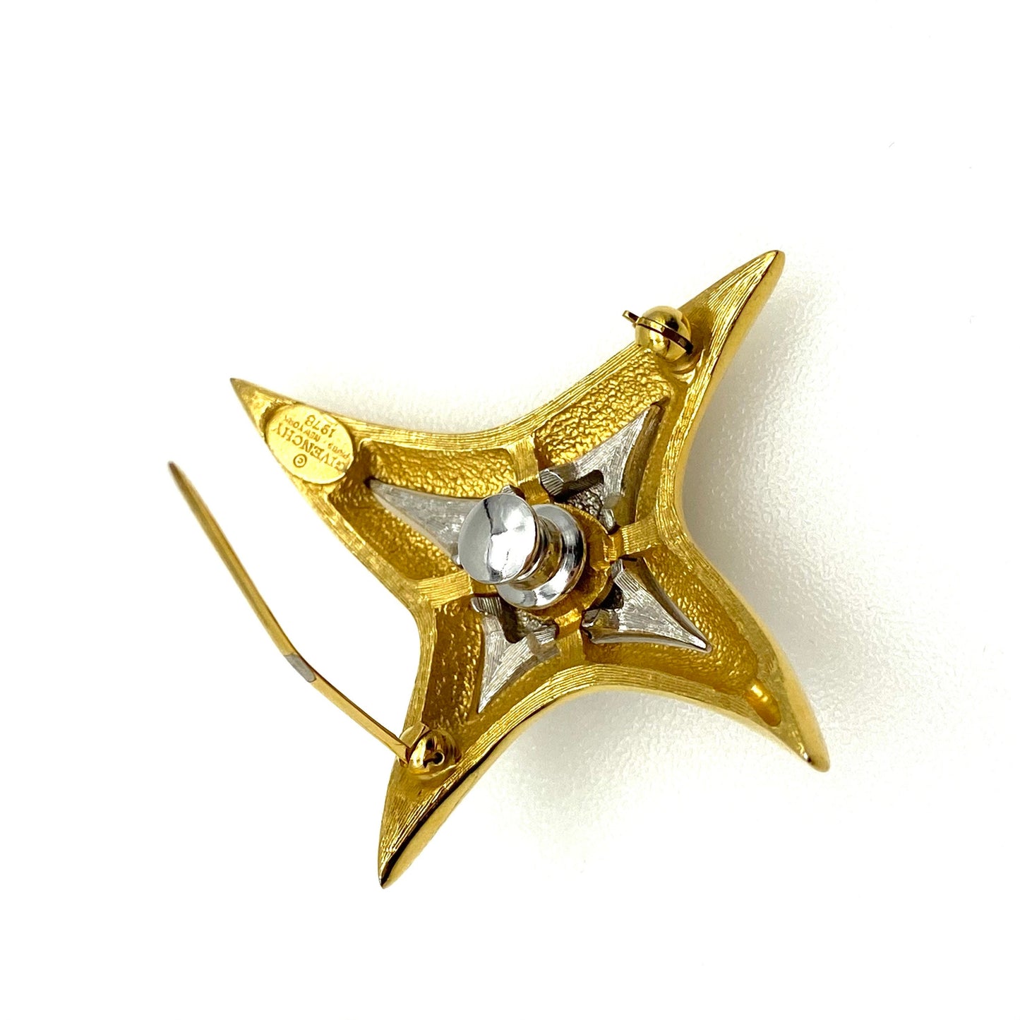 Givenchy 1978 Gold Plated Swarovski Crystal Star Brooch