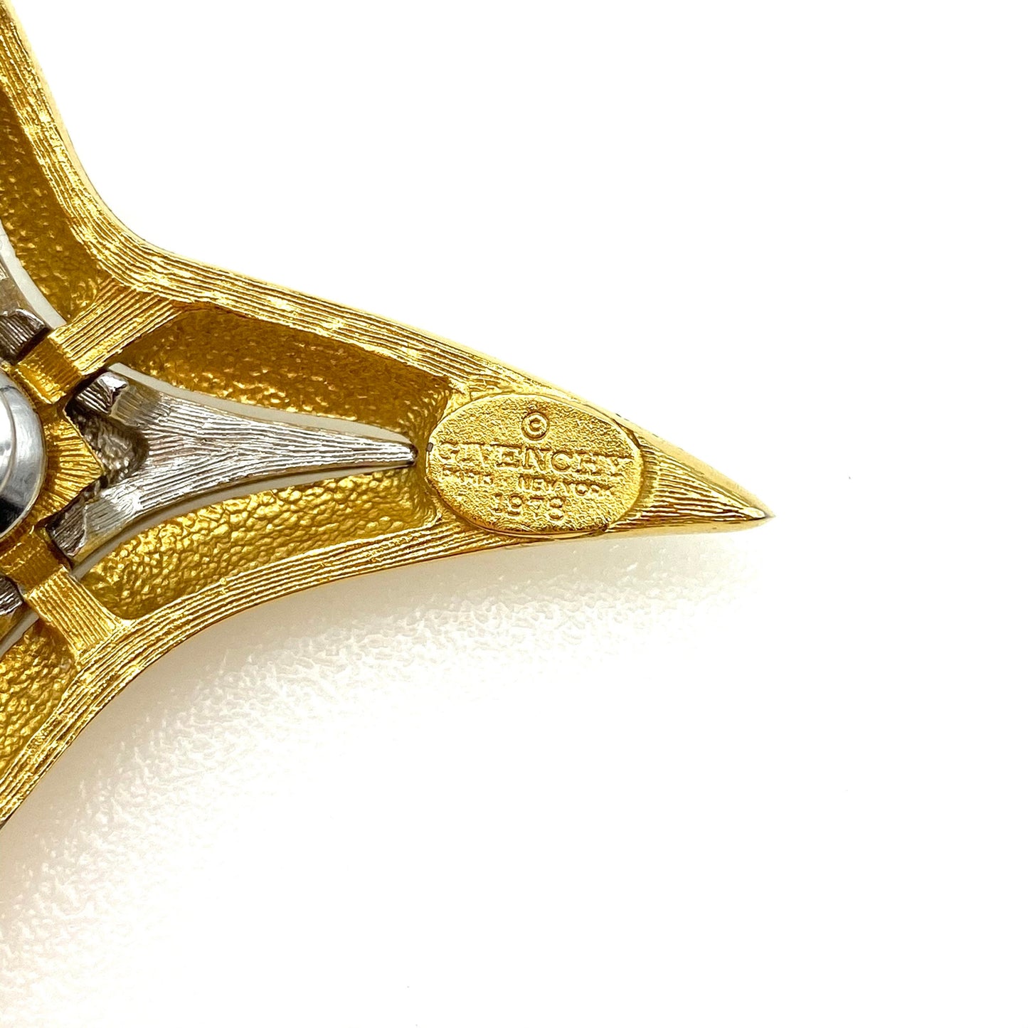 Givenchy 1978 Gold Plated Swarovski Crystal Star Brooch