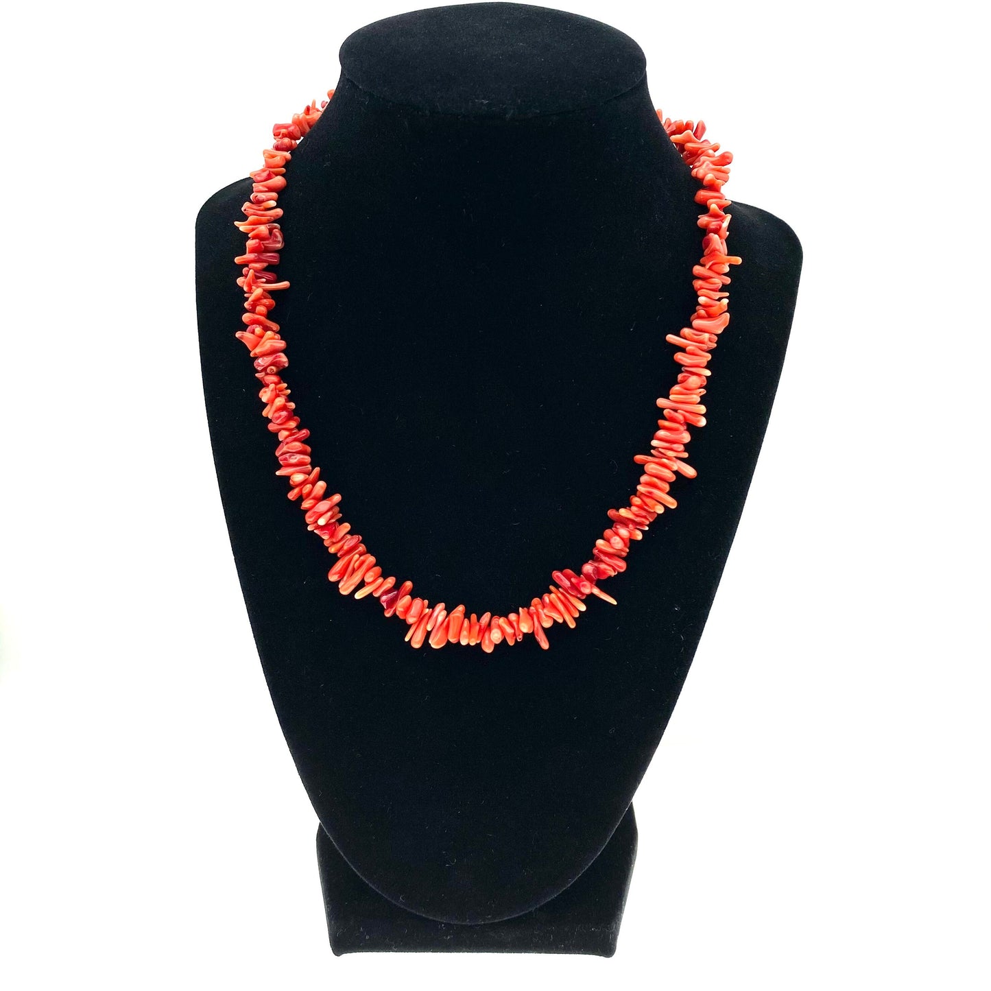 Vintage Red/Pink Coral Branch Necklace