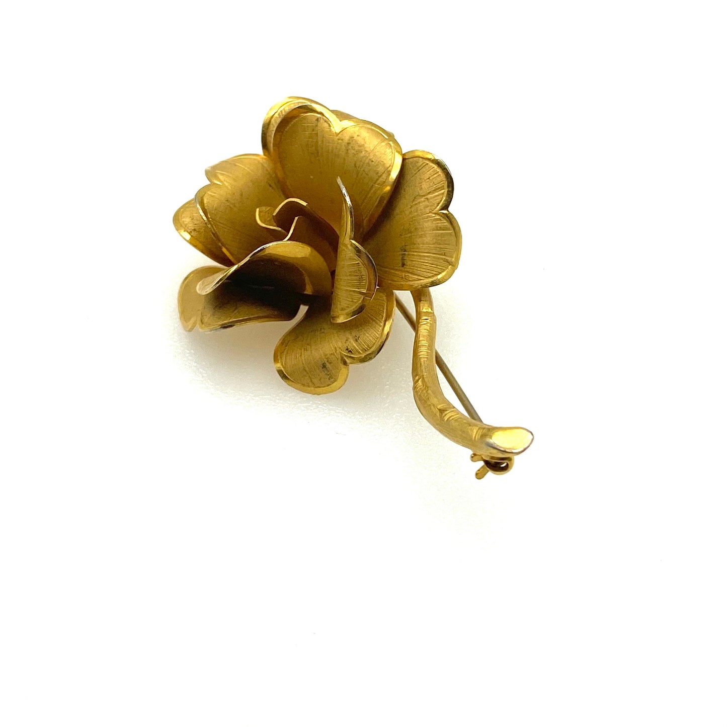 Ecco Rolled Gold Blooming Flower Brooch