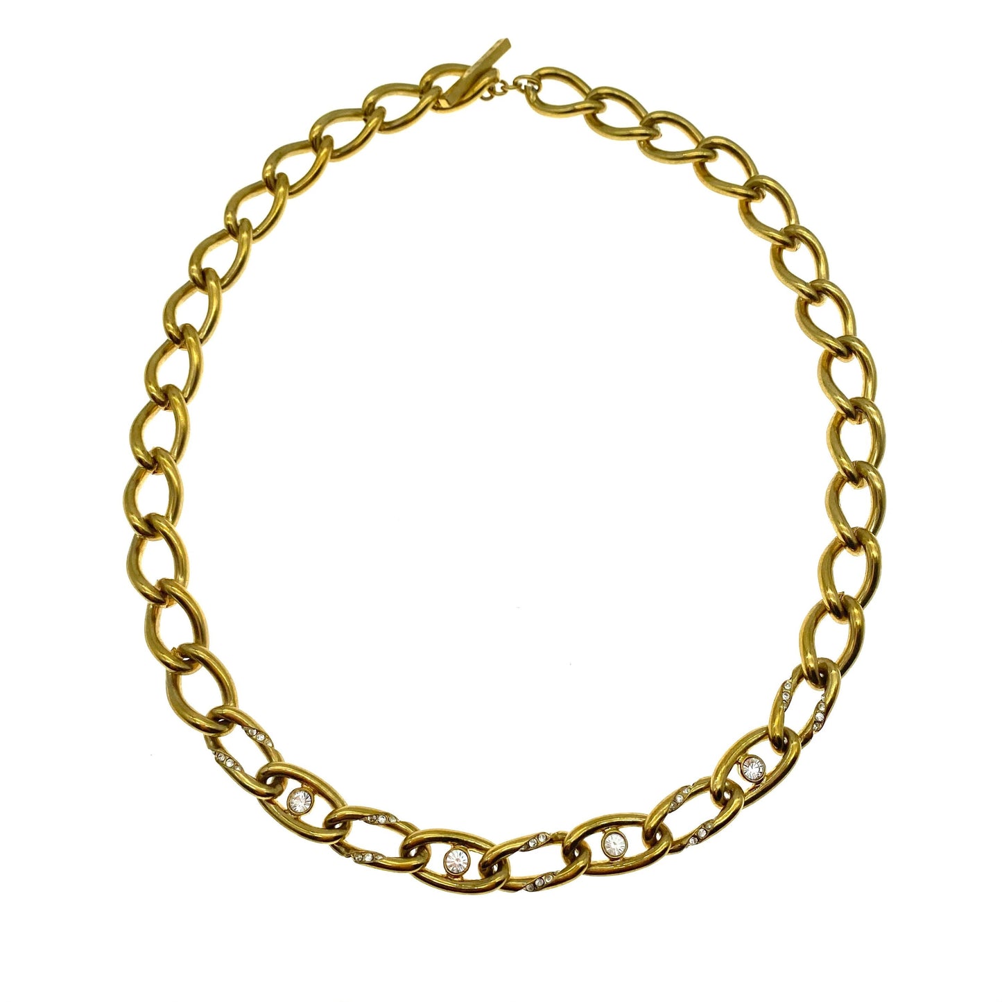 Givenchy Swarovski Crystal Accent Large Curb Chain