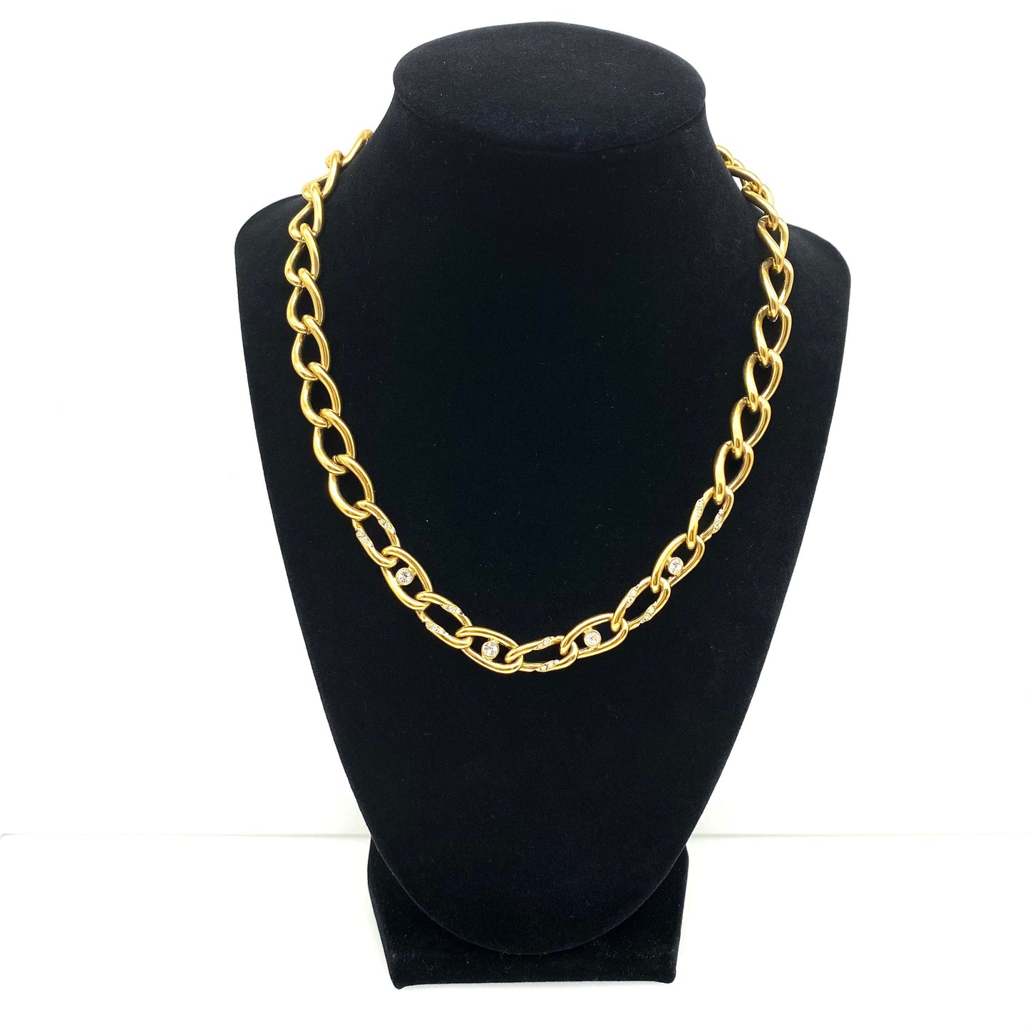 Givenchy Swarovski Crystal Accent Large Curb Chain