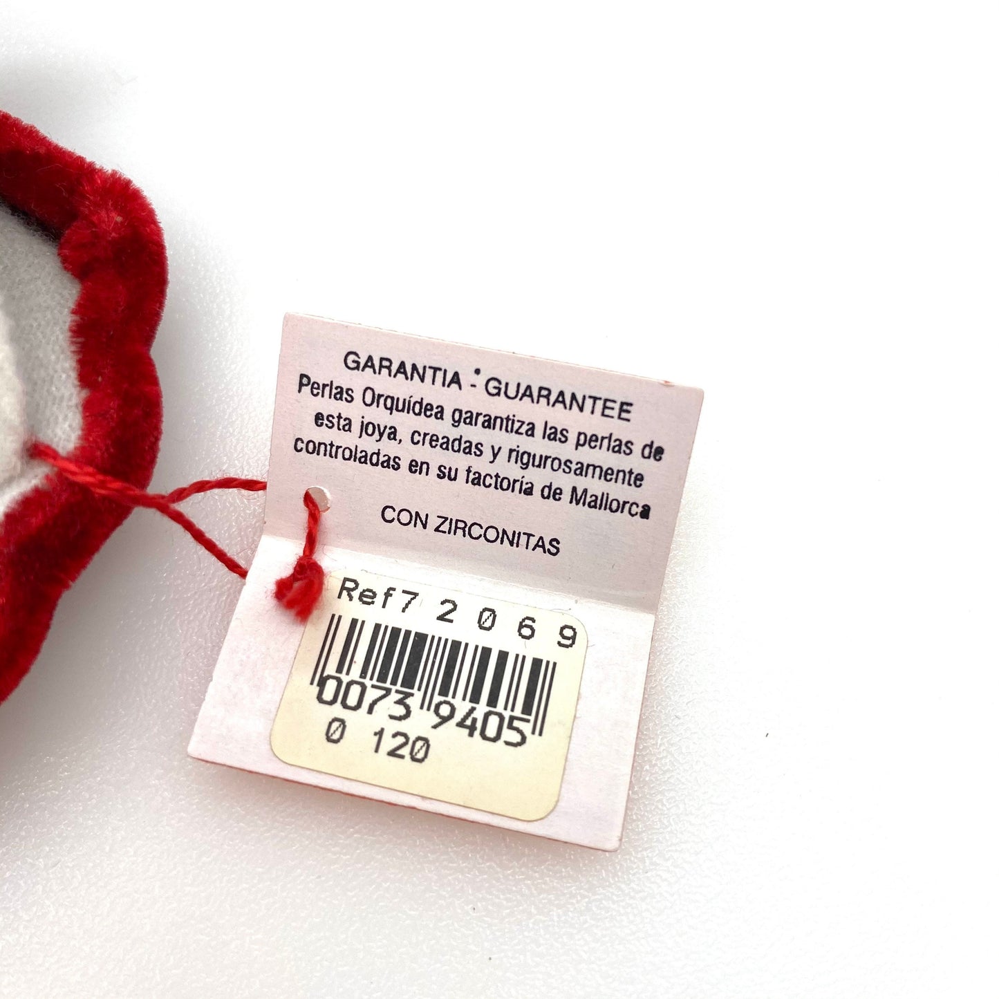 Orquidea Majorque Gris/Lavande Artisan Créé des boucles d'oreilles à tige en perles biologiques dans une boîte en forme de coquille d'huître en velours rouge avec étiquette/garantie originale