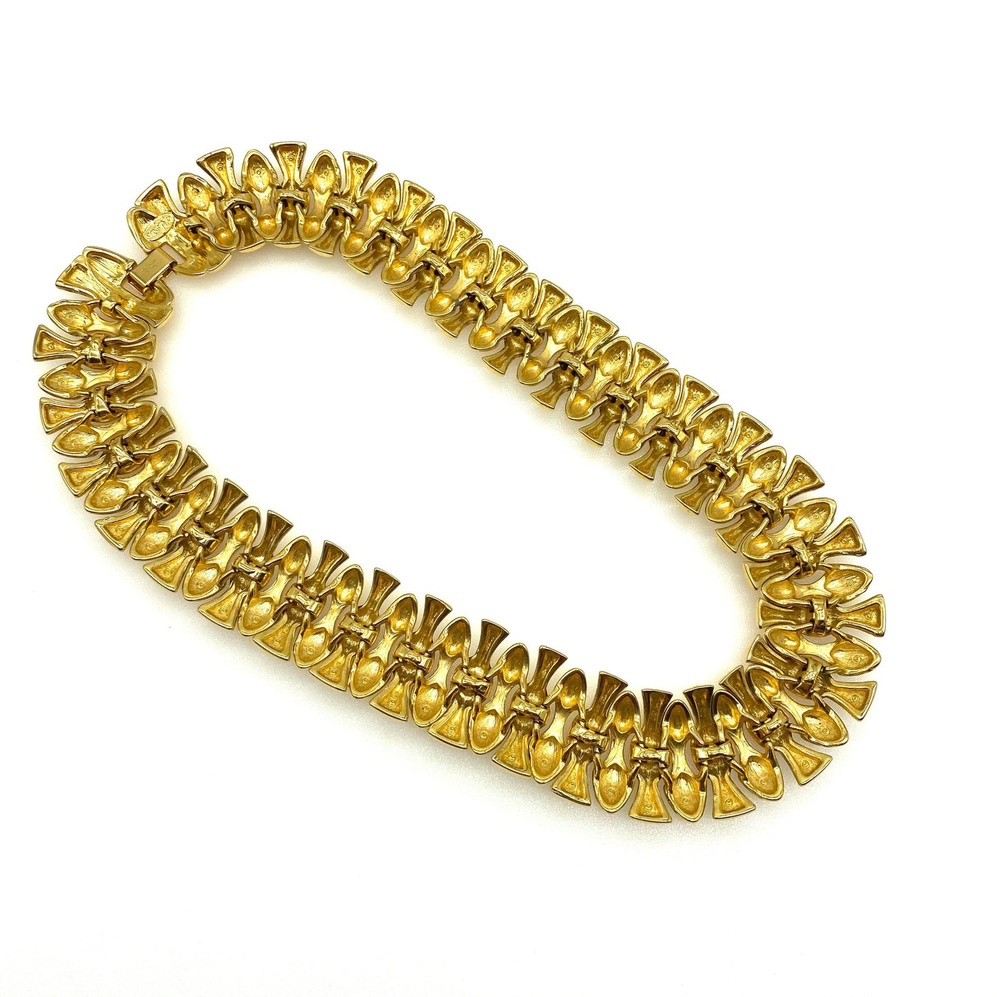 Napier Heavy Gold Plated Statement Necklace Pat Pending 4. 744. 743