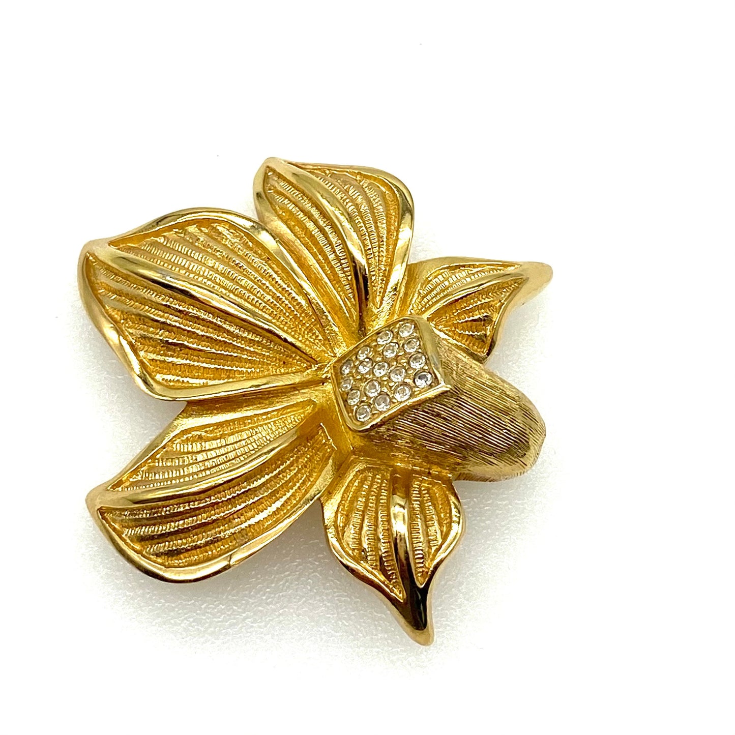 Christian Dior 1980's Orchid Brooch