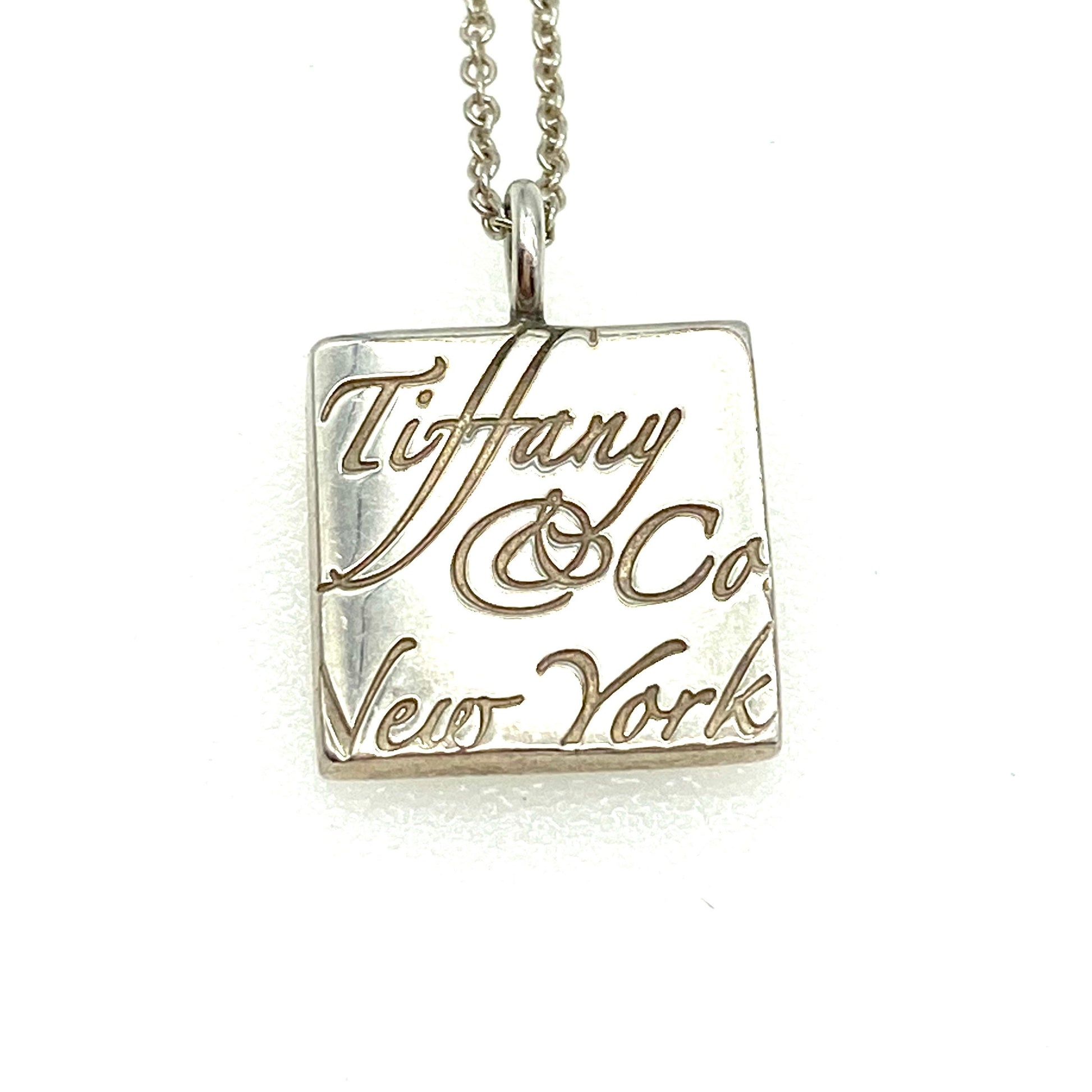 Tiffany and co square necklace Clearance