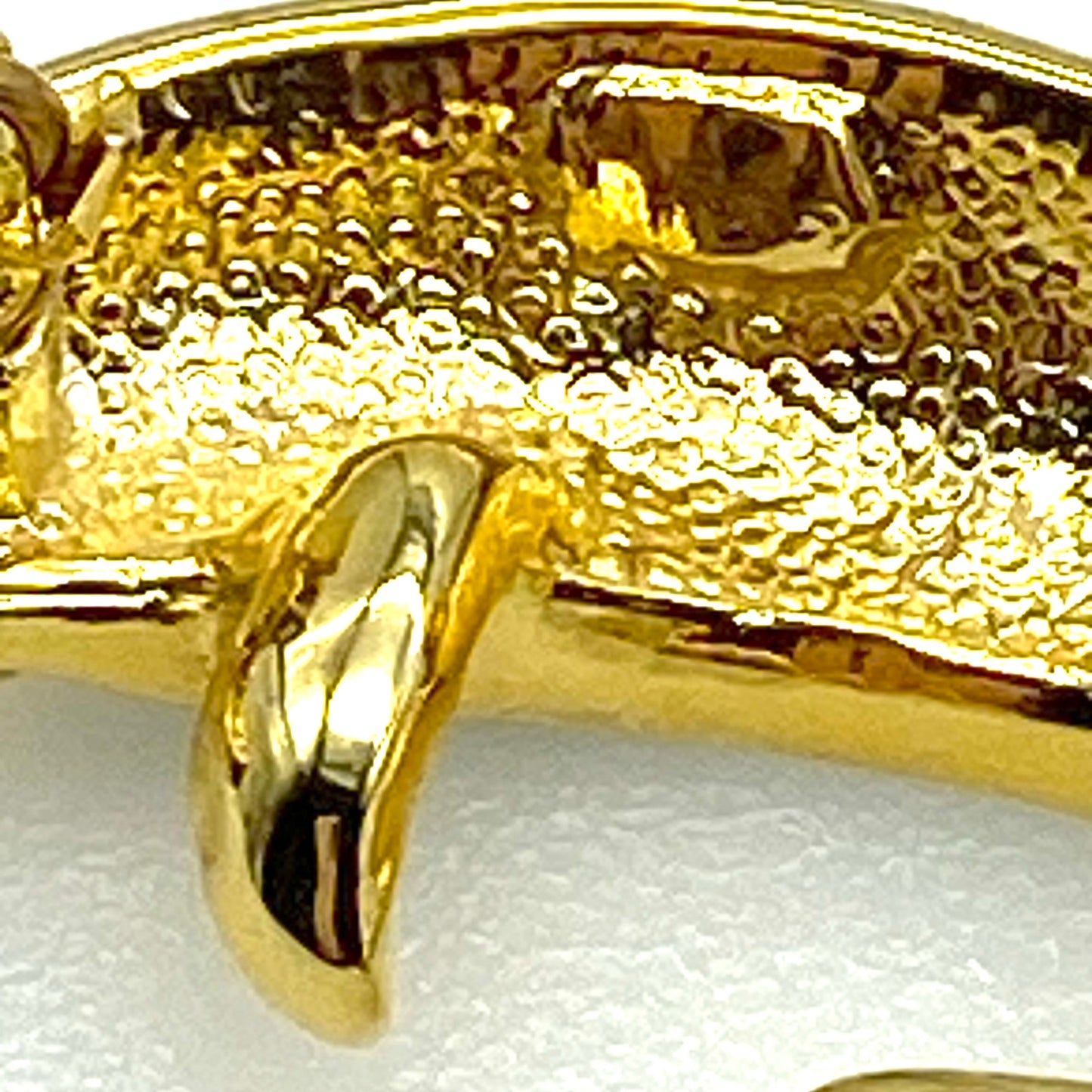 Unsigned Attwood and Sawyer 22ct Gold Plated Enamel and Swarovski Crystal Dolphin Brooch