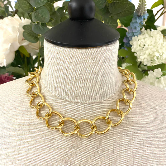 Monet Large Gold Chain with Original Box