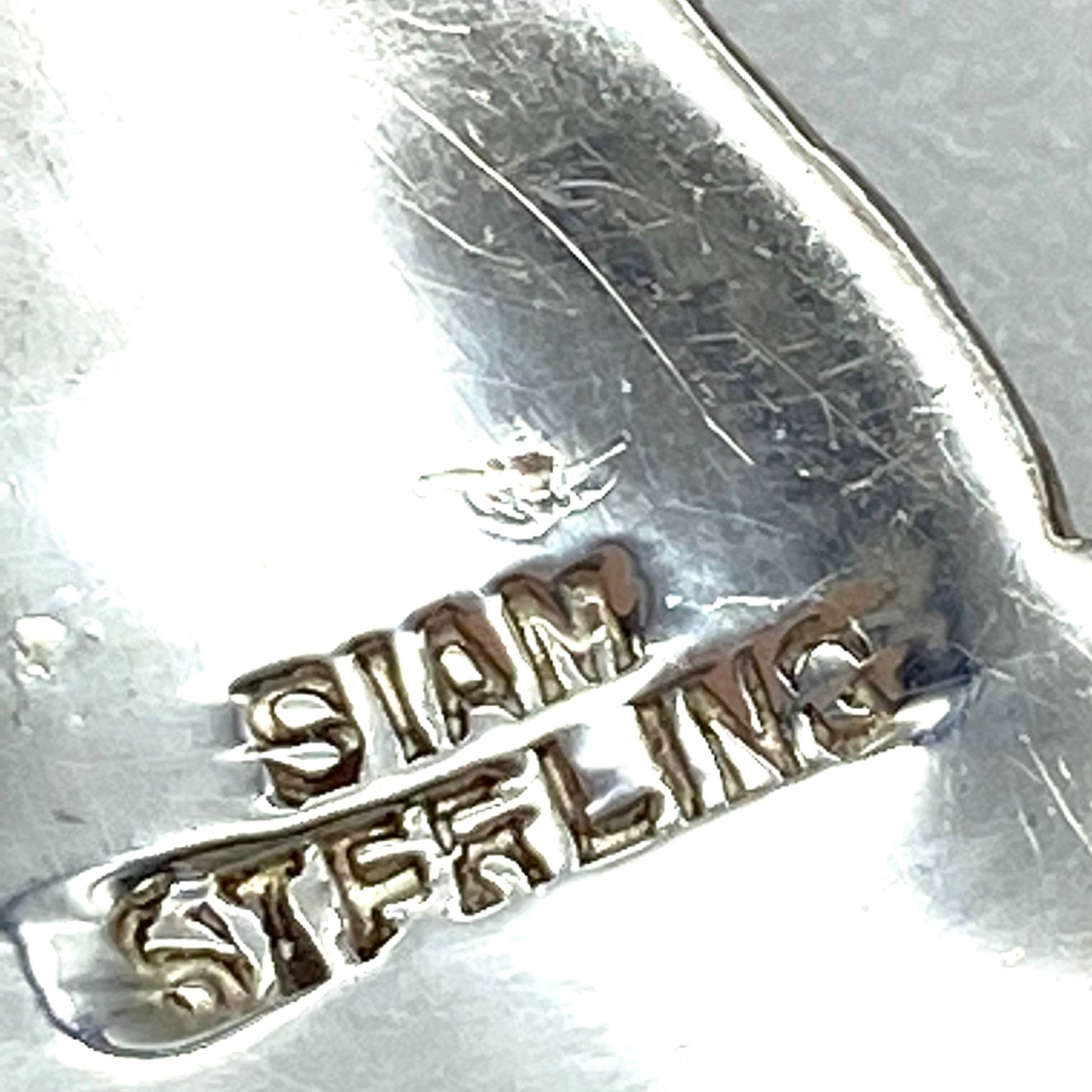 Siam Sterling Black Enamelled Leaf Mekhala Clip on Earrings