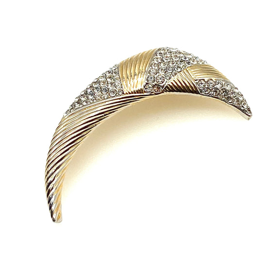 Vintage 1970's Modernist Crystal Brooch