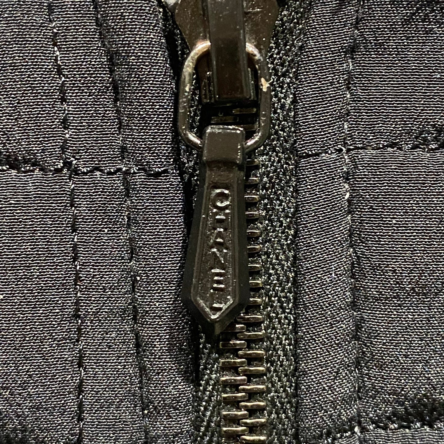 Chanel 2000 Transition Collection Black Padded Sleeveless zipped waistcoat (UK Small Size 10)