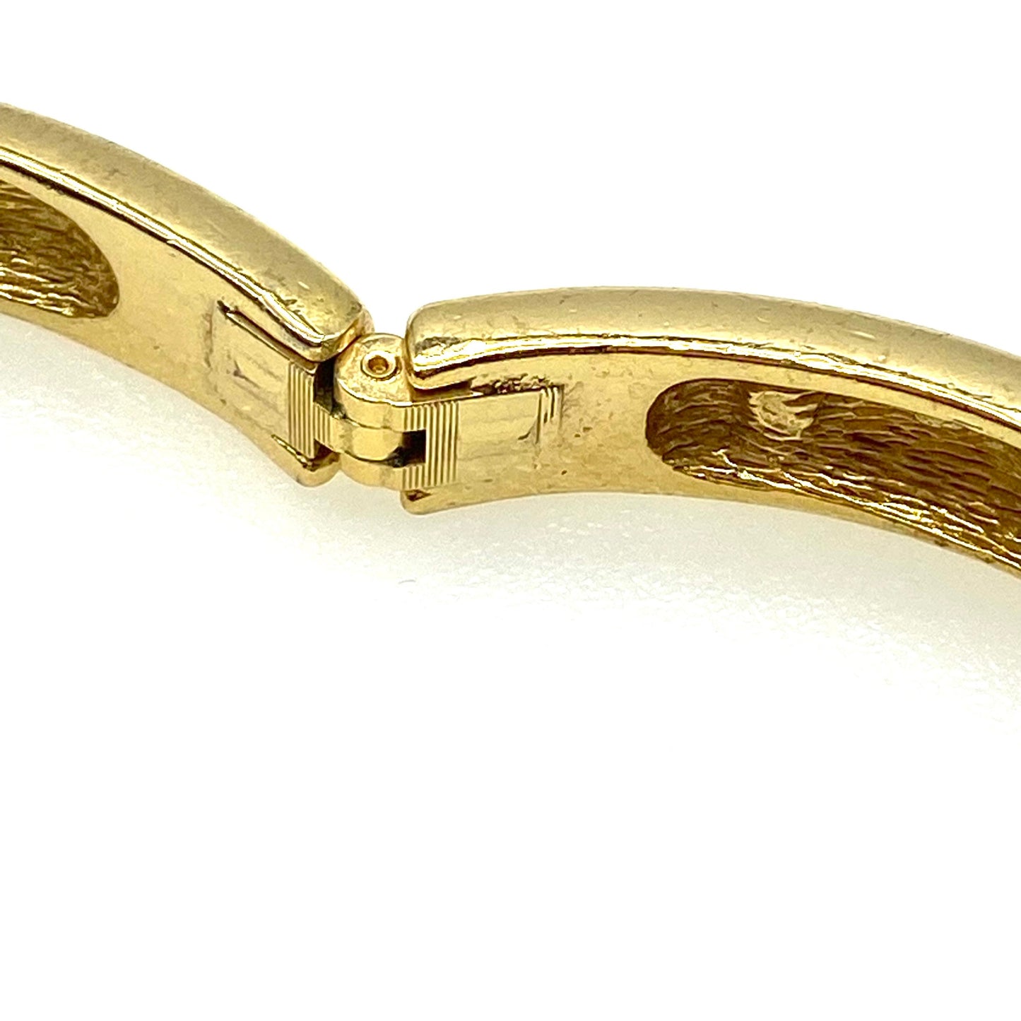 Grossé Gold Plated Hinged Bangle with Swarovski Crystals