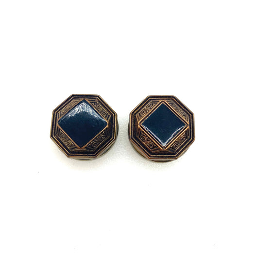 Nony New York Black Enamel Button Covers