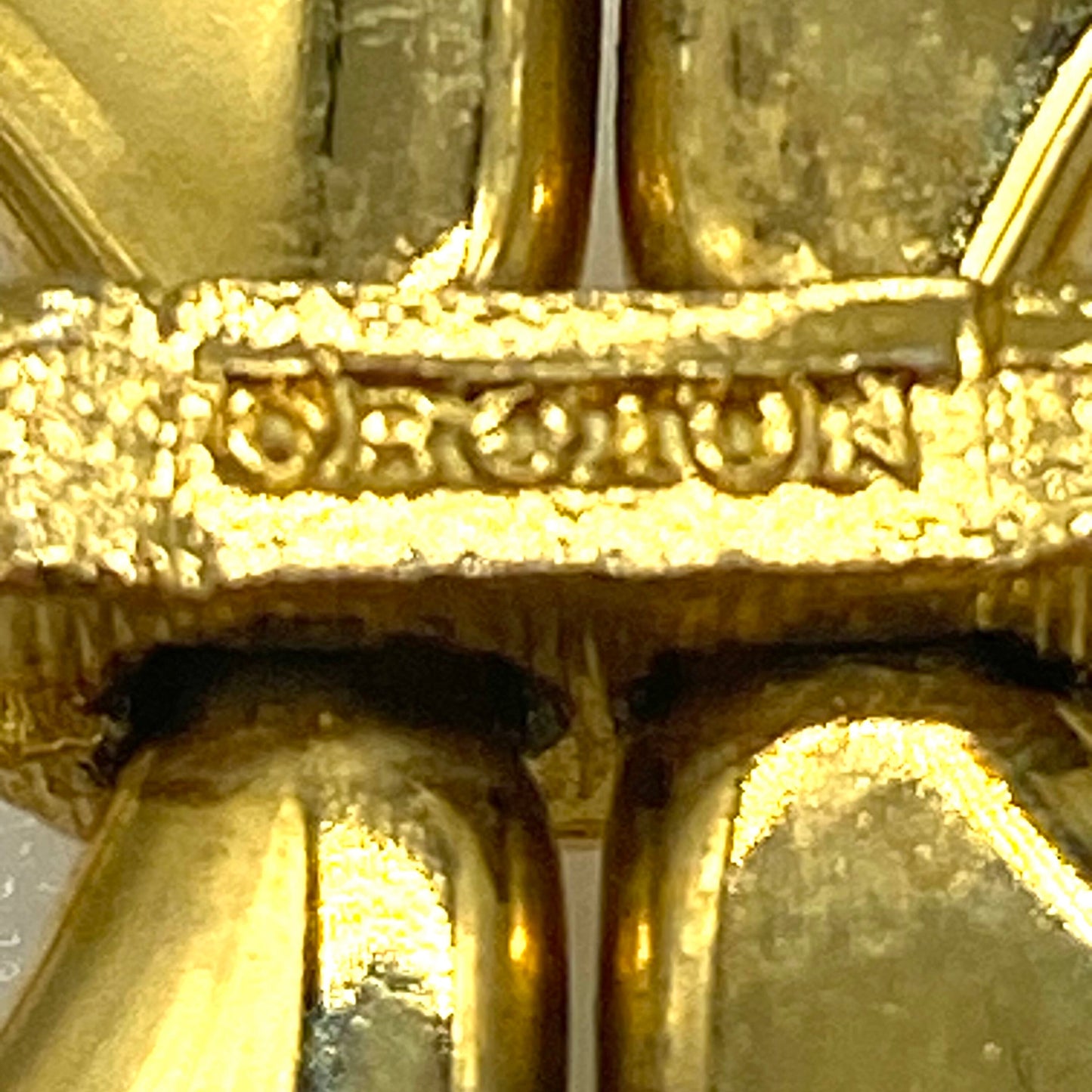 Oroton Australia Bracelet à maillons ouverts rectangulaire plaqué or