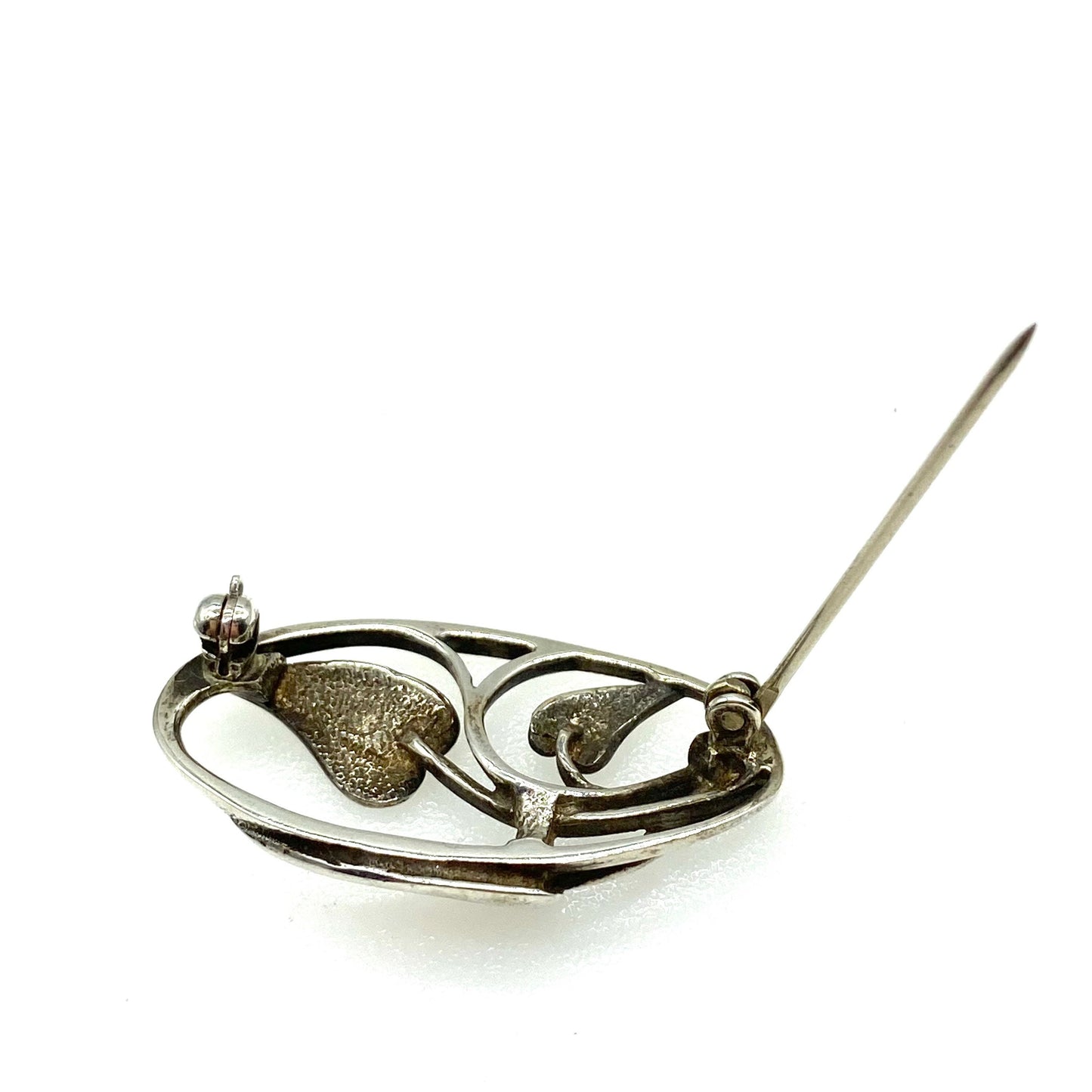Ola M Gorie Sterling Silver Open Work Art Nouveau/Arts and Crafts Style Cecily Brooch