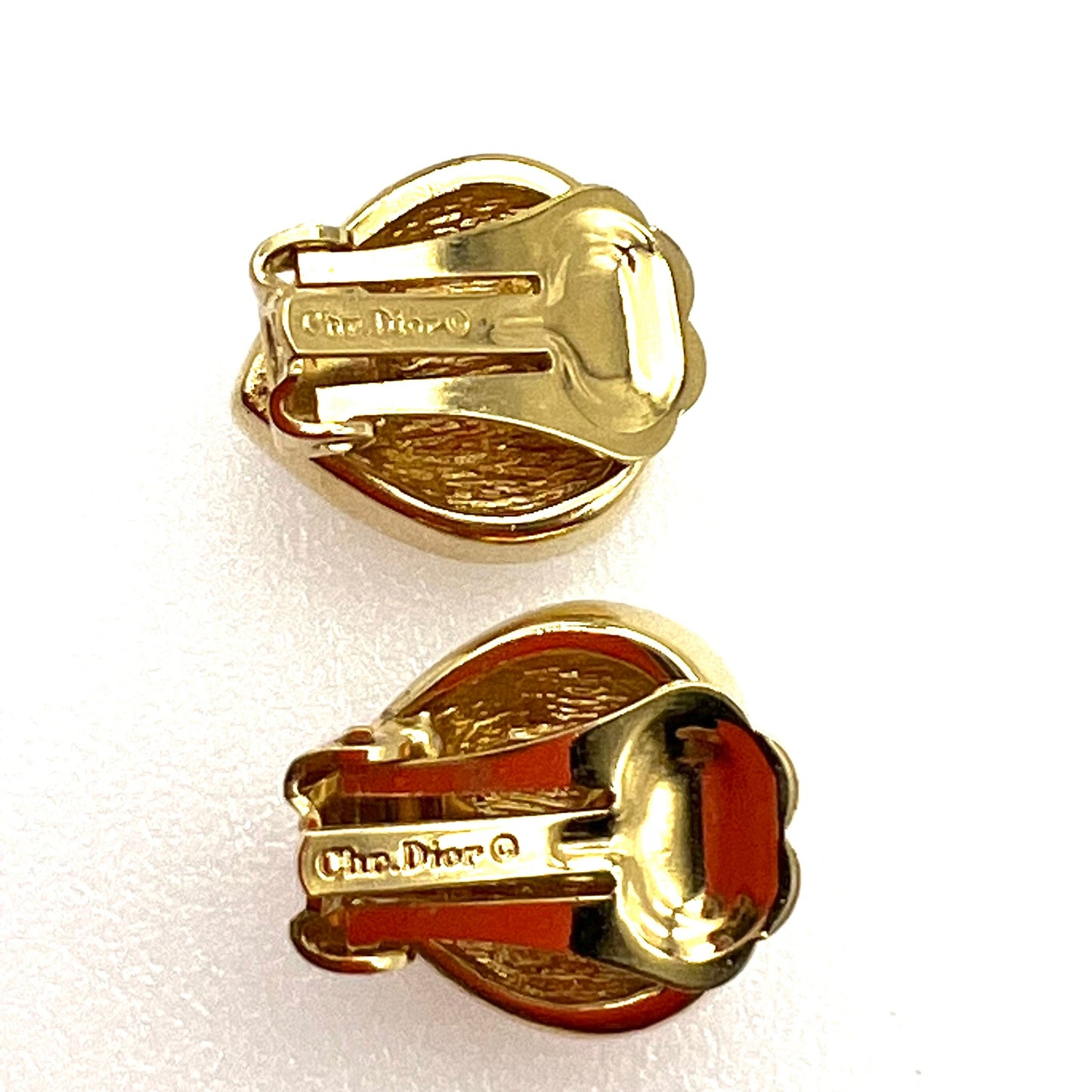 Christian Dior Heart Clip On Earrings