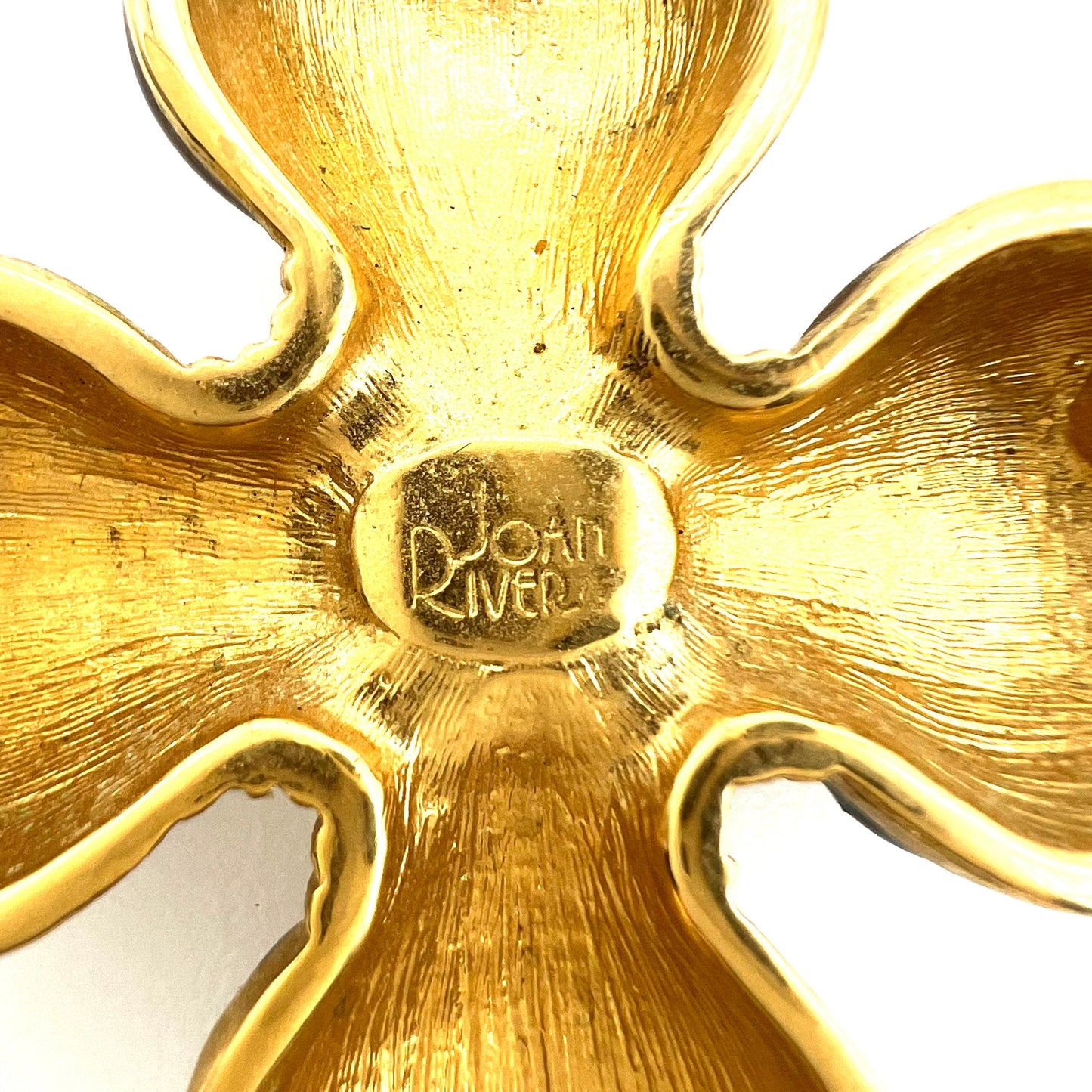 Joan Rivers Gold Plated Russian Onion Dome Enamel Cross Brooch