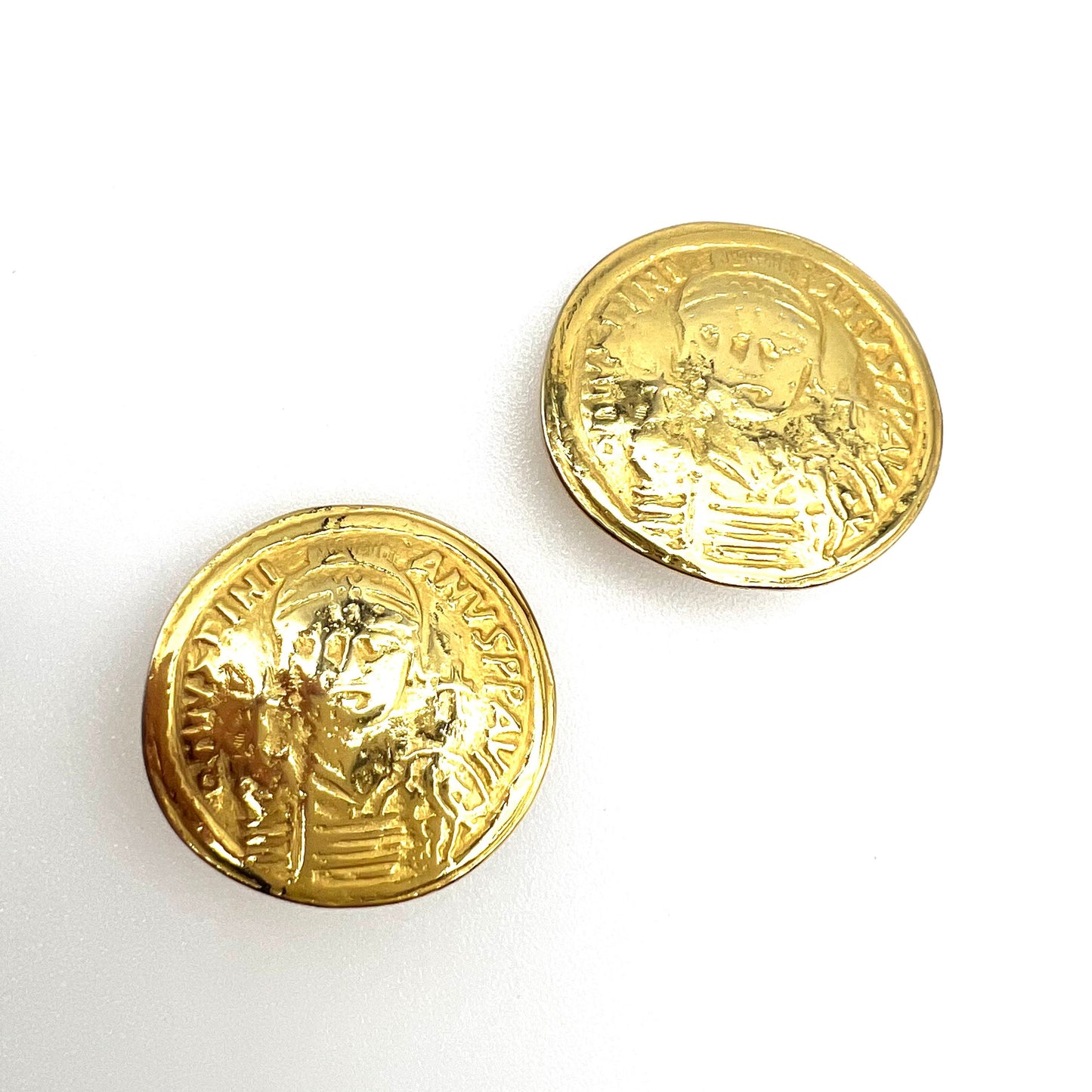 Justinian Byzantine Coin Clip On Earrings
