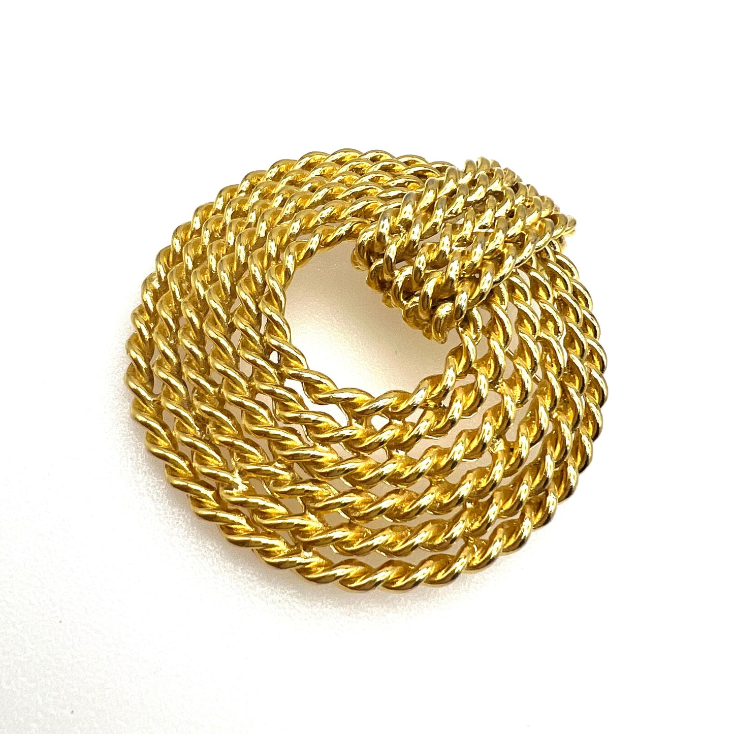 Unsigned Modernist Belted Circles Brooch