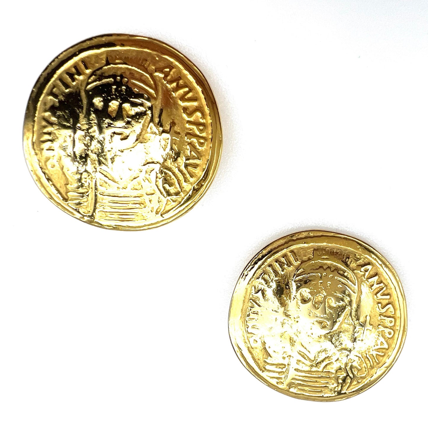 Justinian Byzantine Coin Clip On Earrings
