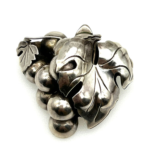 Taxco Rancho Alegre Hand Made 925 Sterling Grape Brooch