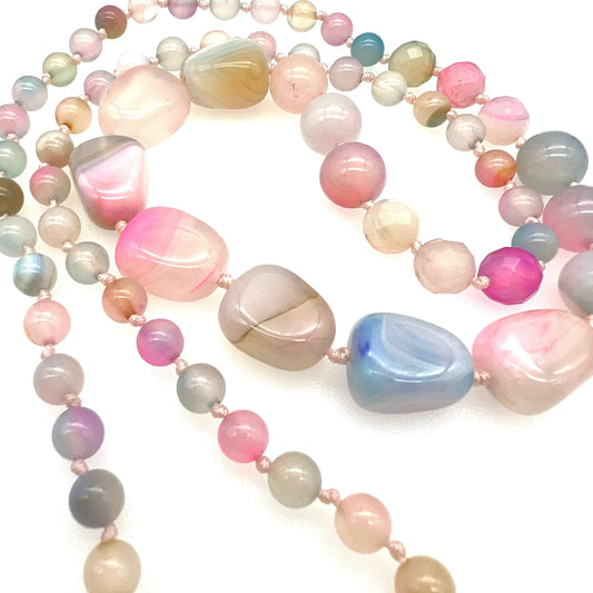 Lola Rose Hand-Knotted Graduated Semi-Precious Bead Adjustable Necklace