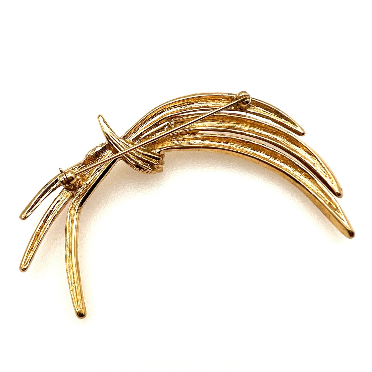 Monet Modernist Wheat Spray Brooch