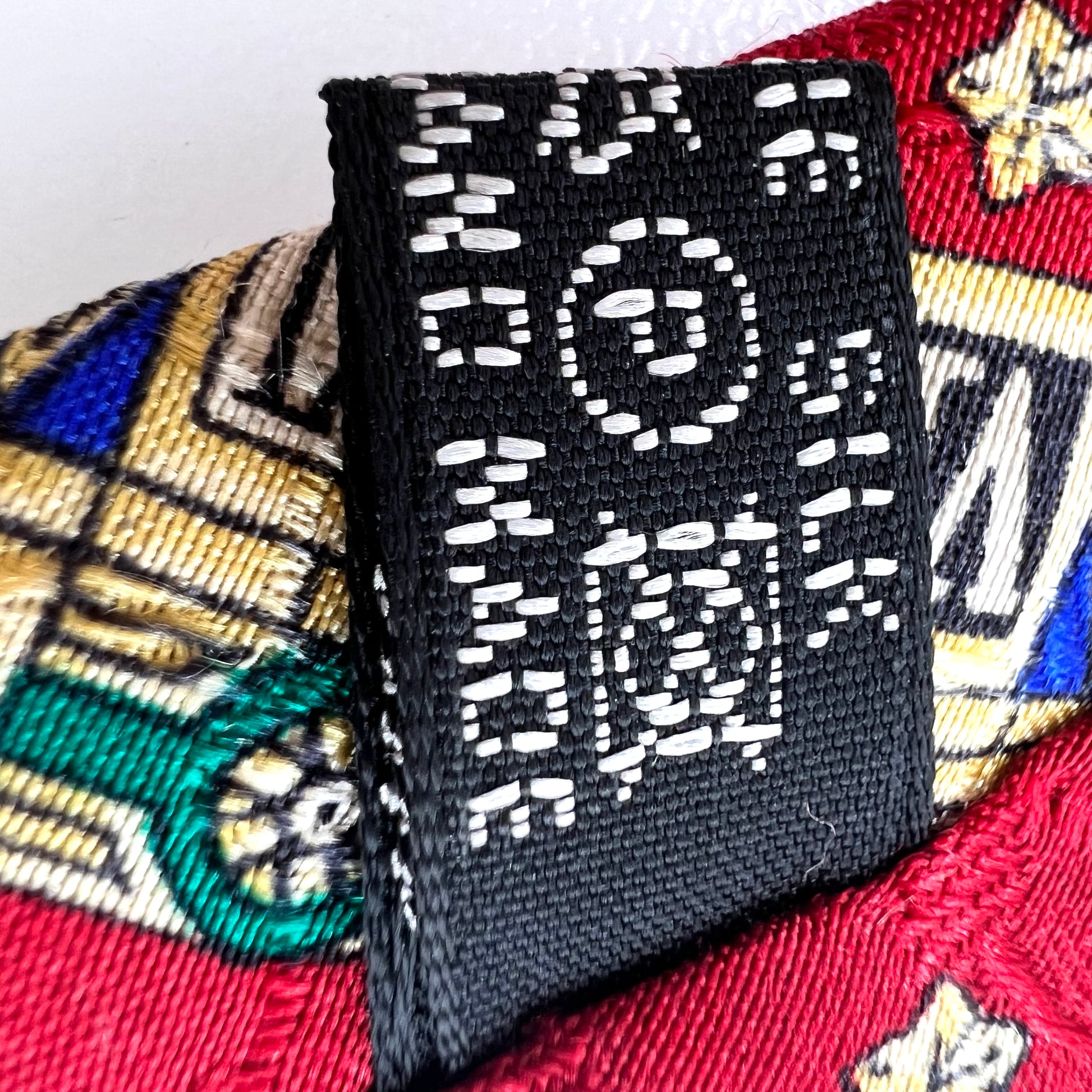 1980's Christian Dior Monsieur Roman Numerals Pure Silk Tie 1980's Christian Dior Monsieur Roman Numerals Pure Silk Tie